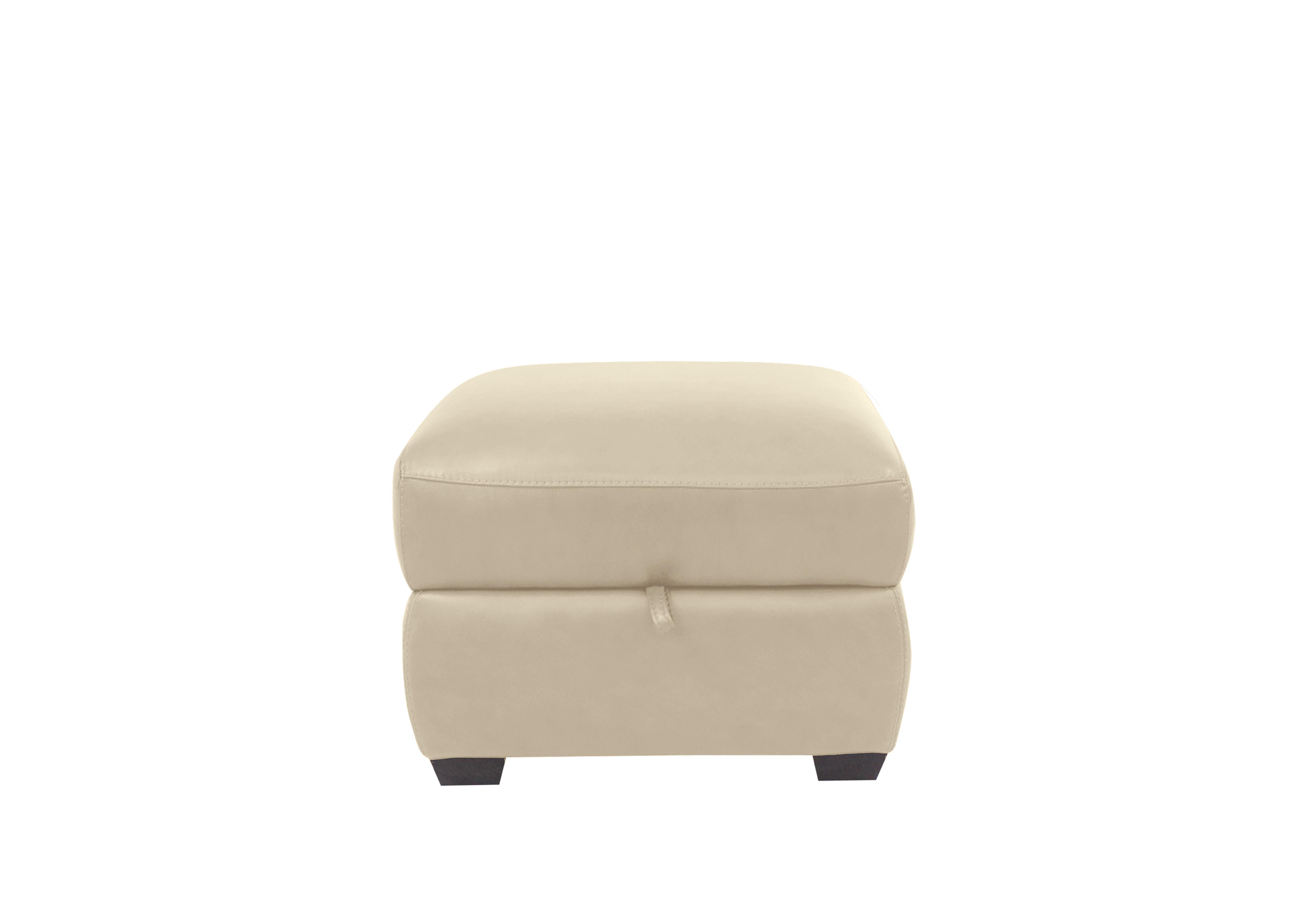 Cozee Leather Storage Stool in Bv-862c Bisque on Furniture Village