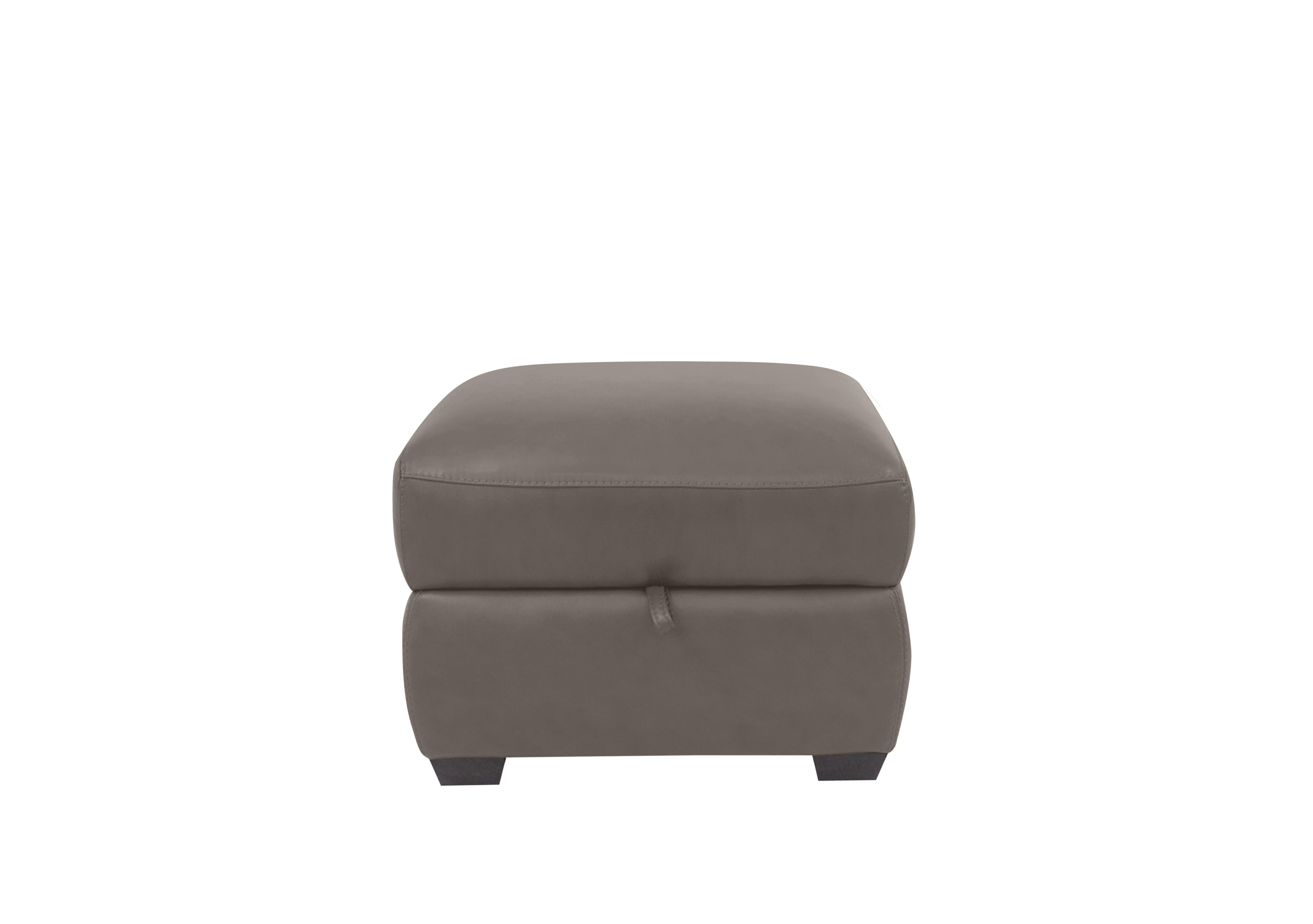 Cozee Leather Storage Stool in Nc-042e Elephant on Furniture Village
