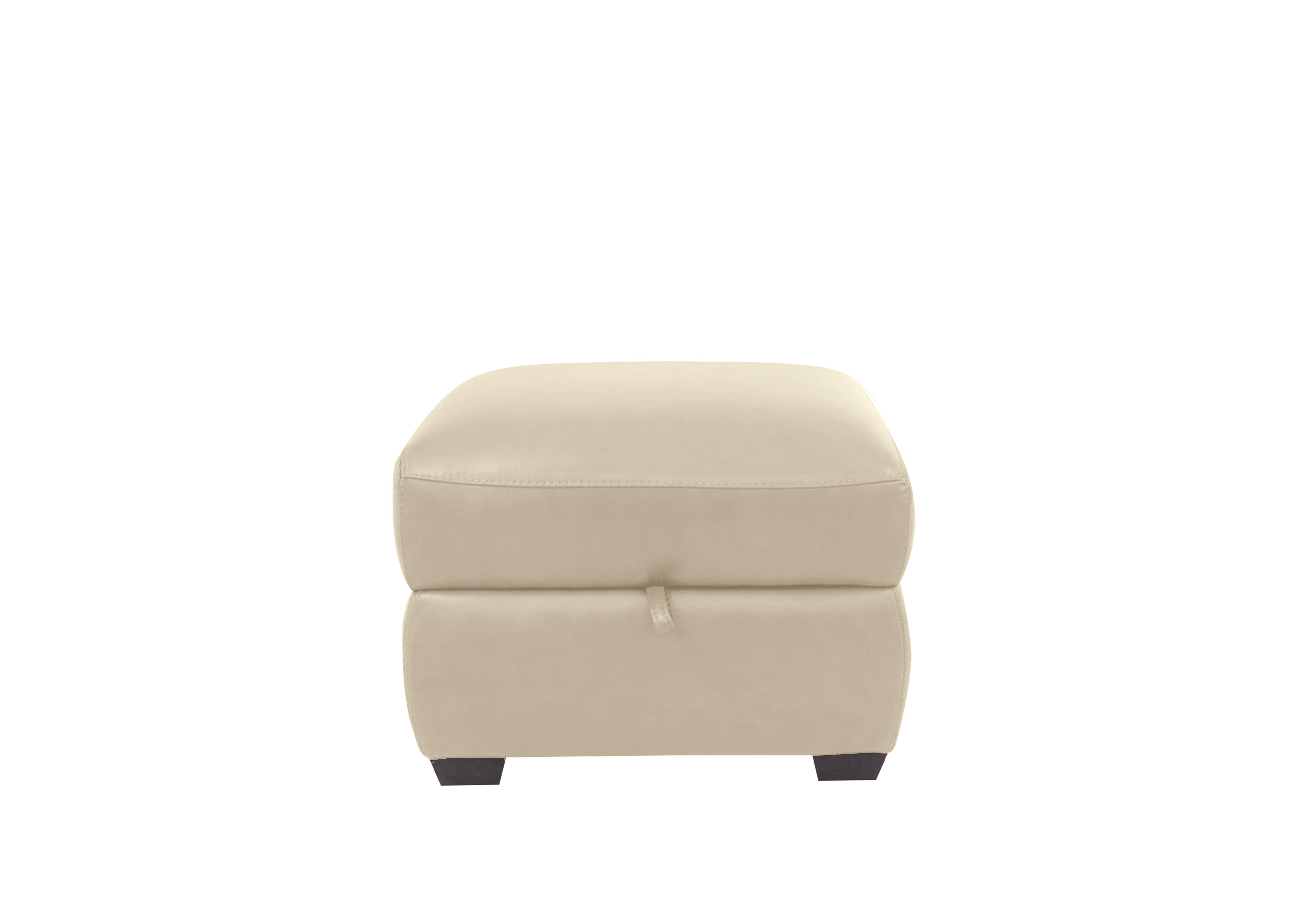 Cozee Leather Storage Stool in Nc-862c Bisque on Furniture Village