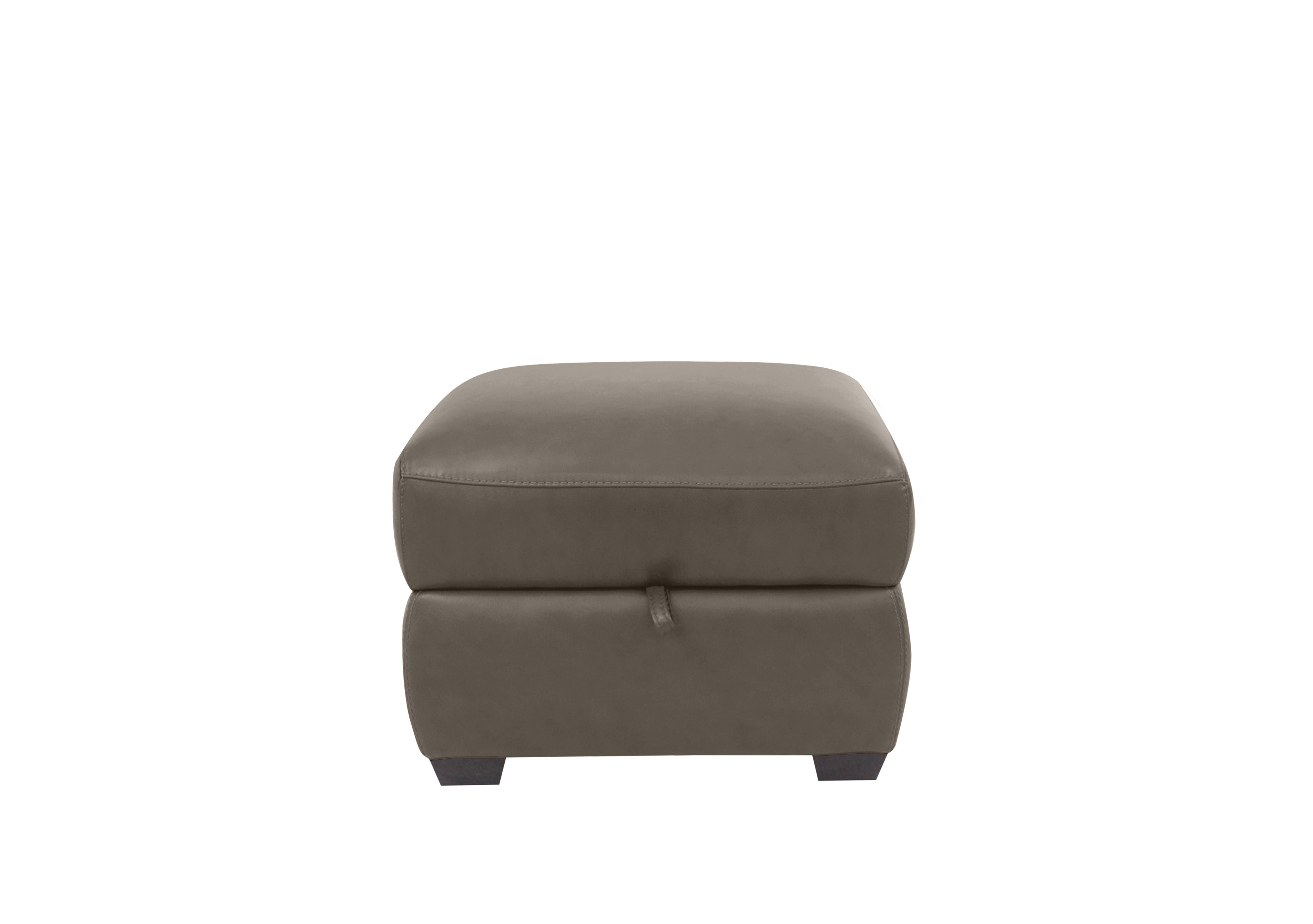 Cozee Leather Storage Stool in Nw-042e Elephant on Furniture Village
