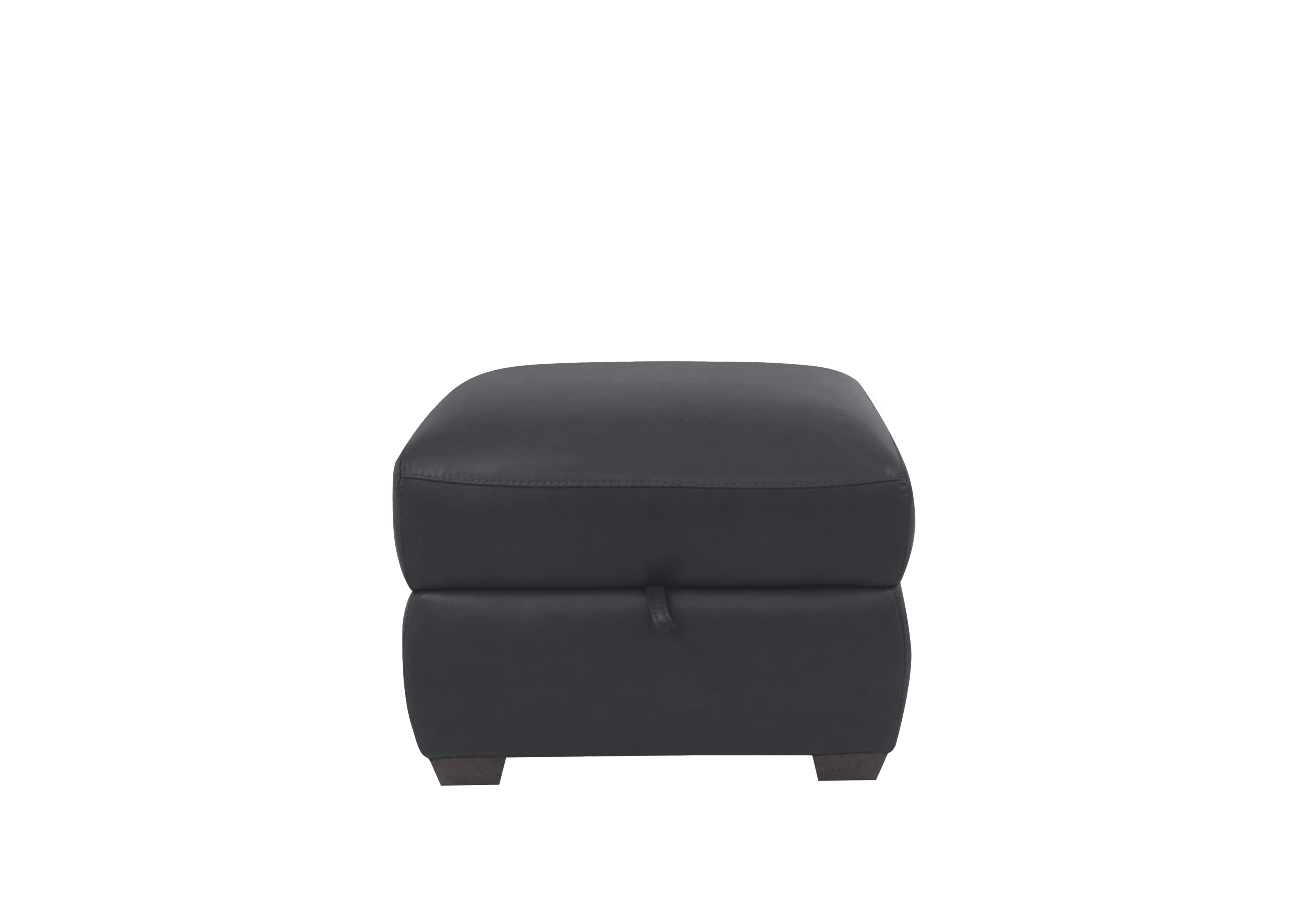 Cozee Leather Storage Stool in Nw-517e Shale Grey on Furniture Village