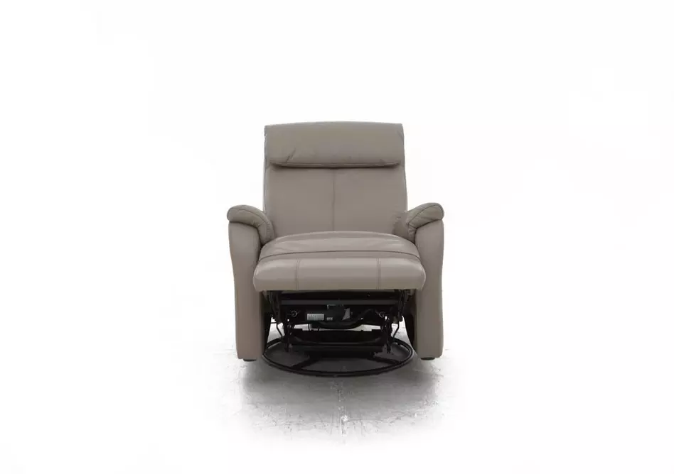 Rowan Leather Swivel Rocker Recliner Armchair
