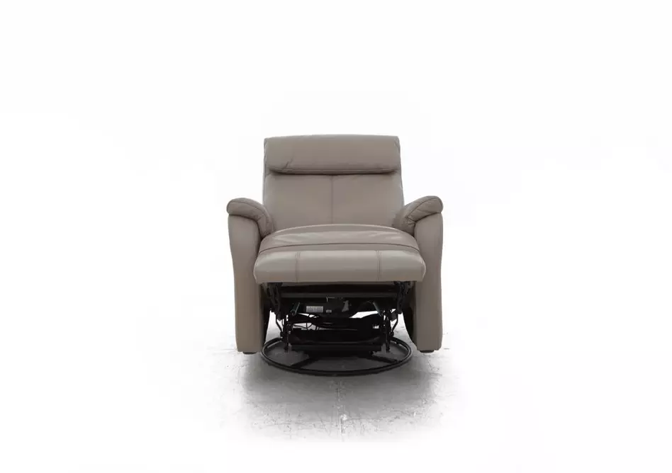 Rowan Leather Swivel Rocker Recliner Armchair