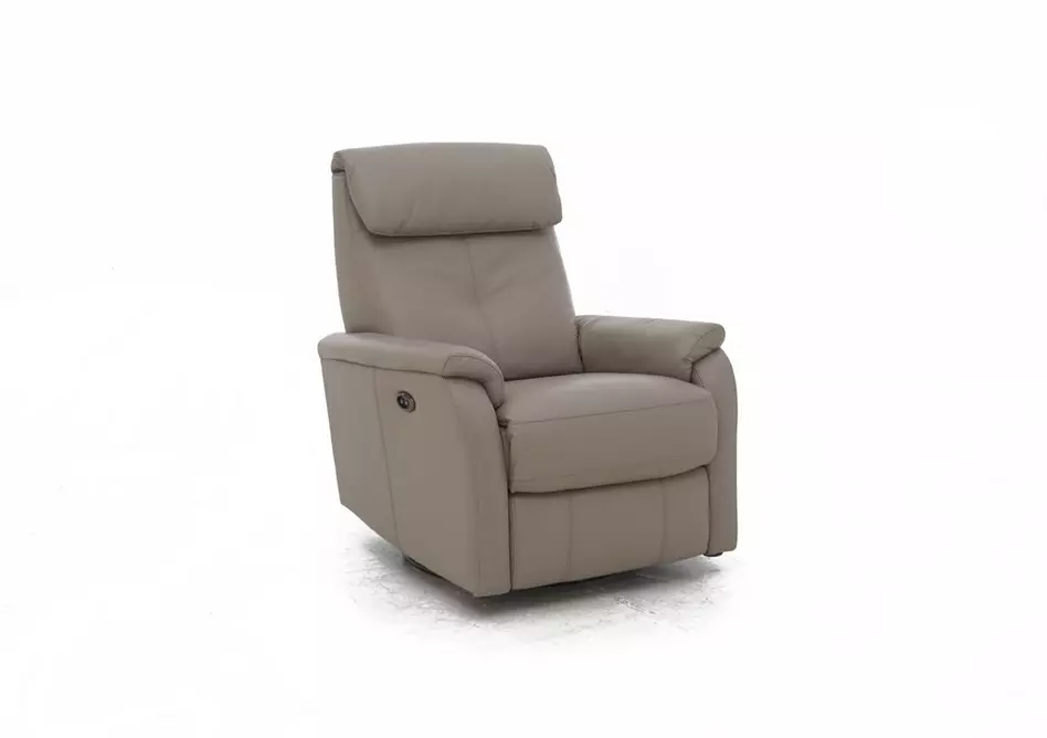 Rowan Leather Swivel Rocker Recliner Armchair