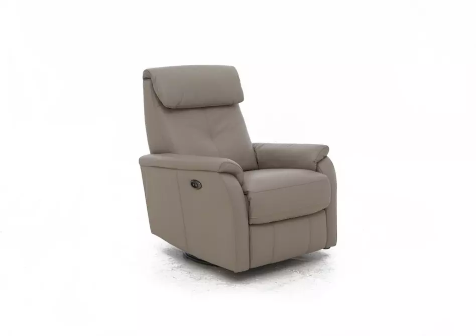 Rowan Leather Swivel Rocker Recliner Armchair
