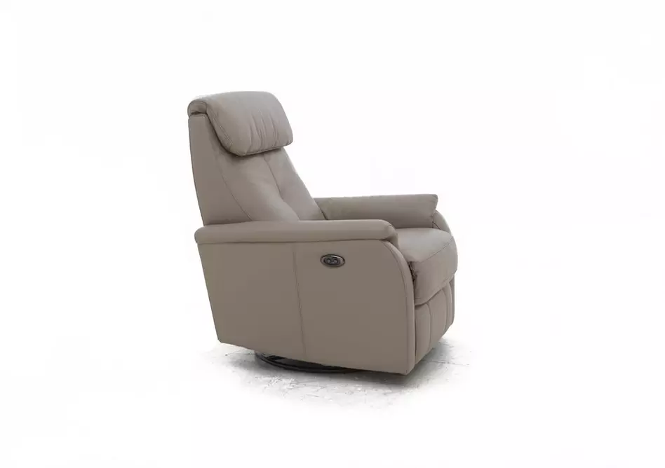 Rowan Leather Swivel Rocker Recliner Armchair