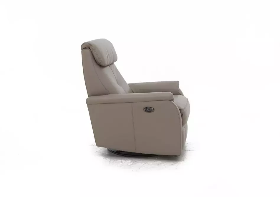 Rowan Leather Swivel Rocker Recliner Armchair