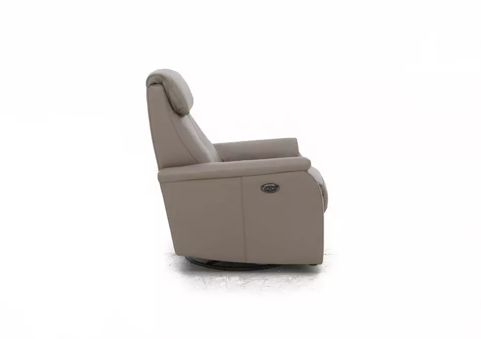 Rowan Leather Swivel Rocker Recliner Armchair