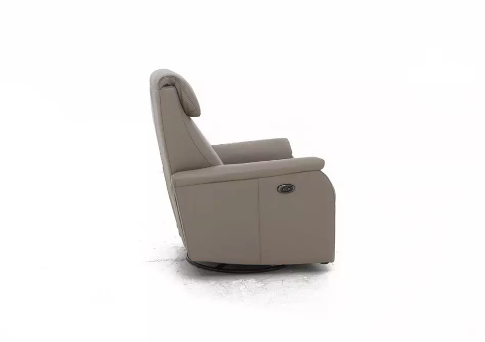 Rowan Leather Swivel Rocker Recliner Armchair
