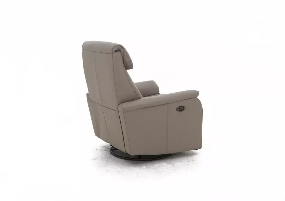 Rowan Leather Swivel Rocker Recliner Armchair