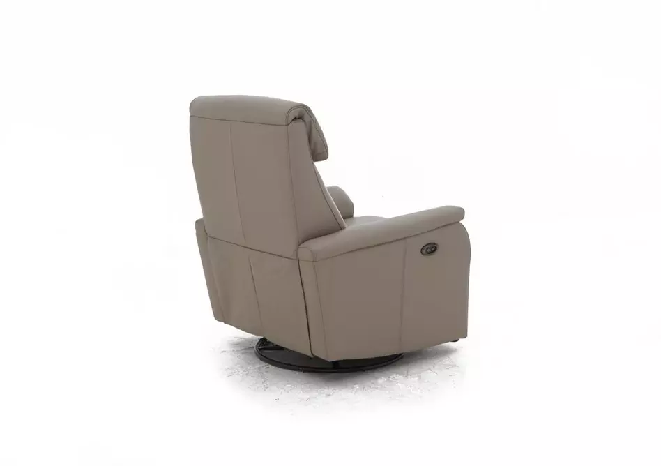 Rowan Leather Swivel Rocker Recliner Armchair