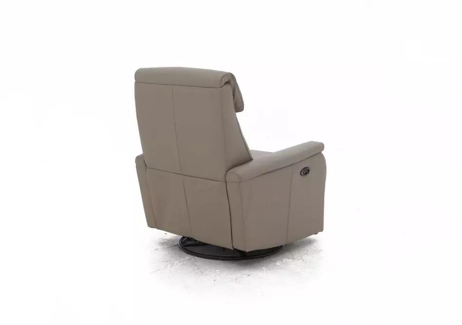 Rowan Leather Swivel Rocker Recliner Armchair