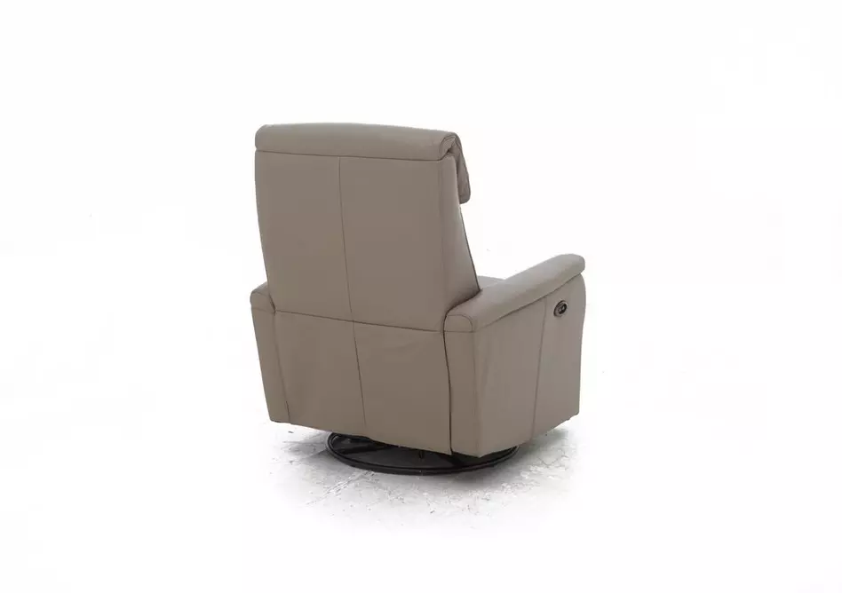 Rowan Leather Swivel Rocker Recliner Armchair