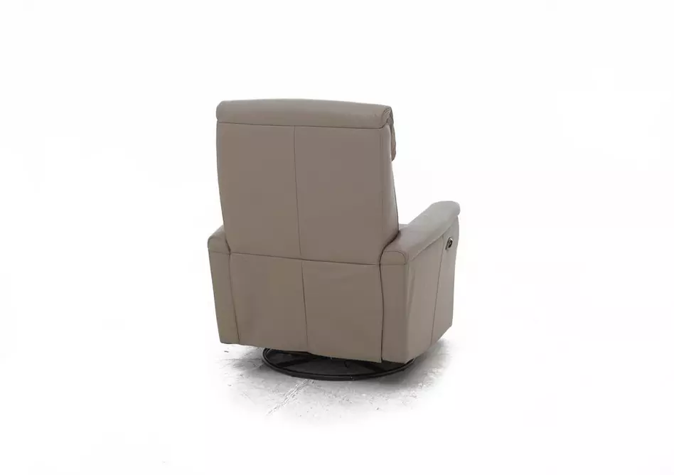 Rowan Leather Swivel Rocker Recliner Armchair