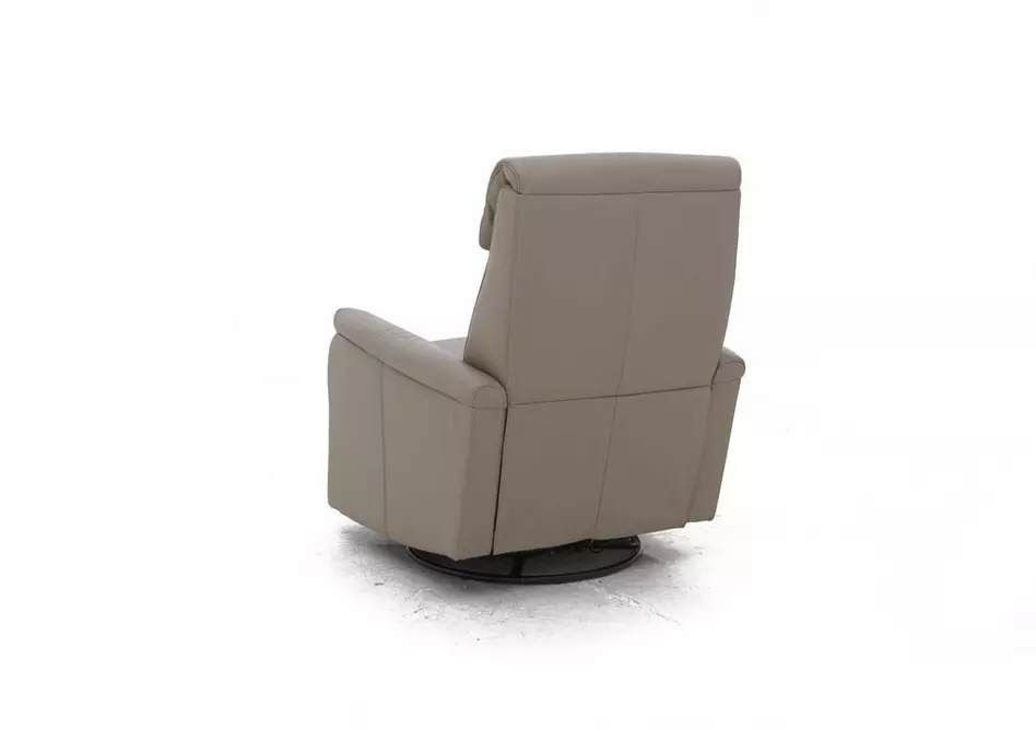 Rowan Leather Swivel Rocker Recliner Armchair
