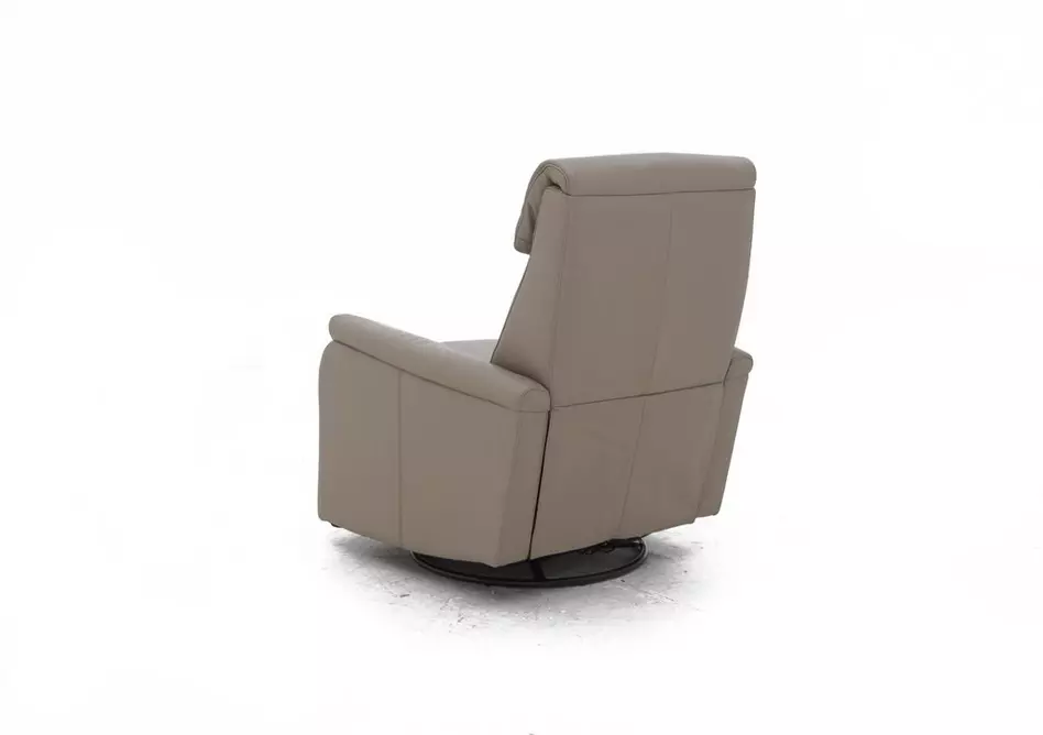 Rowan Leather Swivel Rocker Recliner Armchair