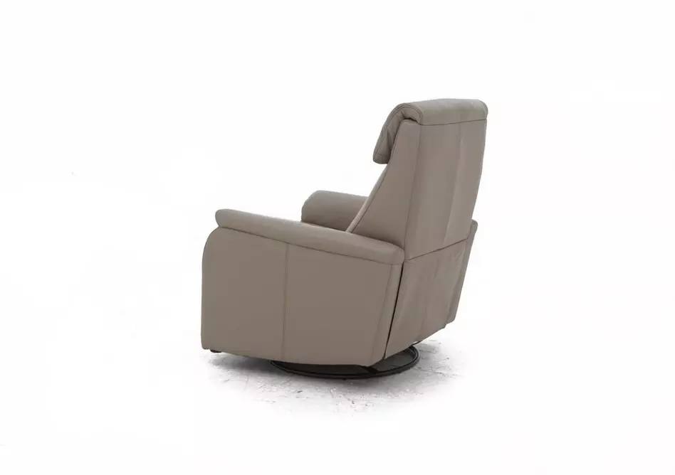 Rowan Leather Swivel Rocker Recliner Armchair