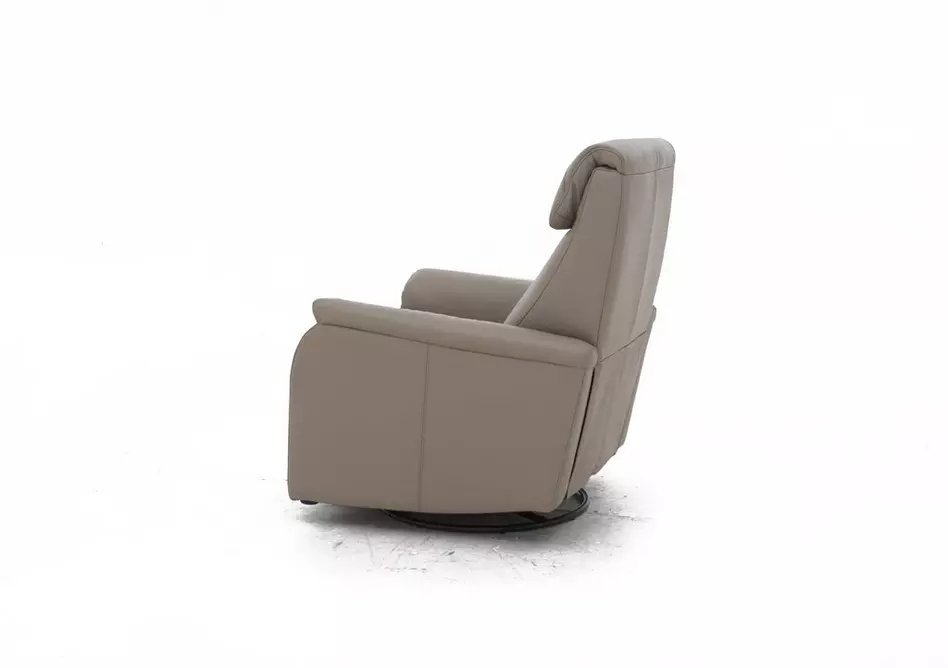 Rowan Leather Swivel Rocker Recliner Armchair