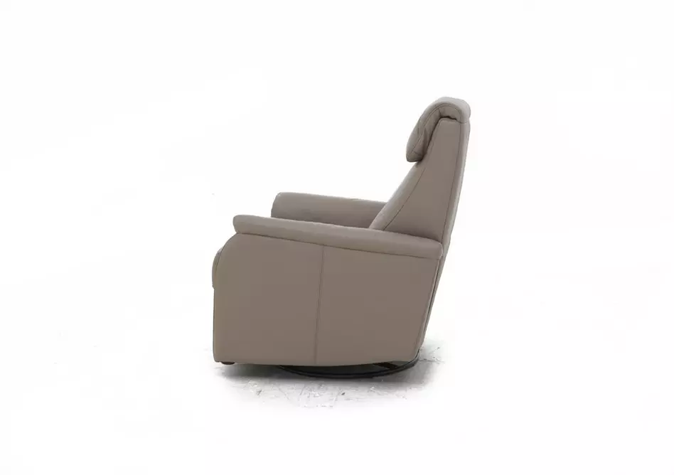 Rowan Leather Swivel Rocker Recliner Armchair