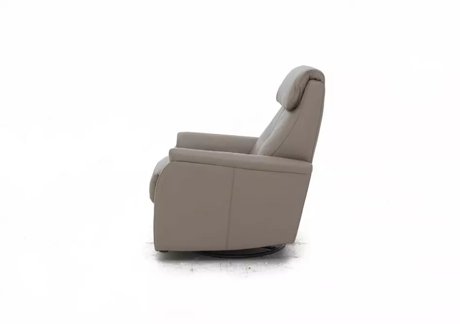 Rowan Leather Swivel Rocker Recliner Armchair