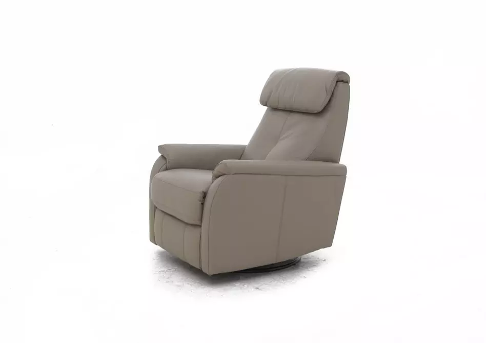 Rowan Leather Swivel Rocker Recliner Armchair