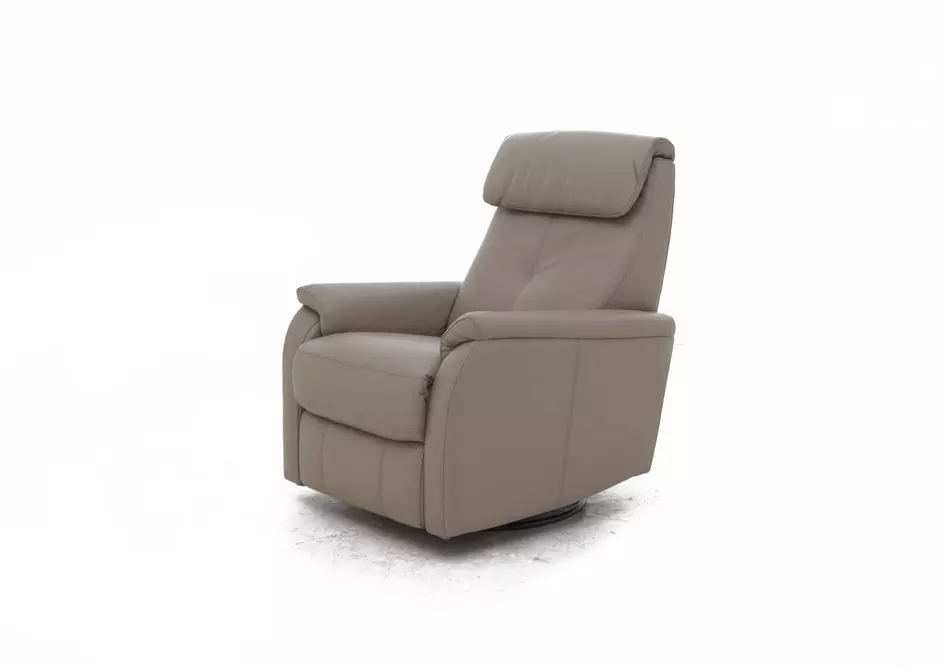 Rowan Leather Swivel Rocker Recliner Armchair