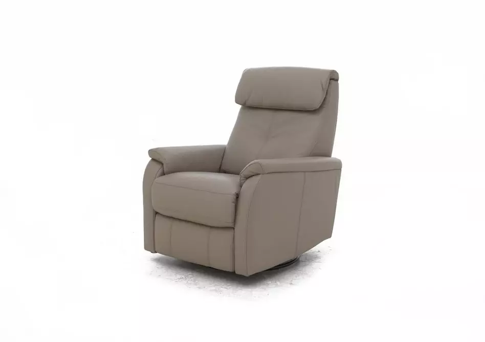 Rowan Leather Swivel Rocker Recliner Armchair