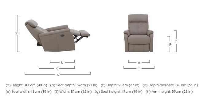Rowan Leather Swivel Rocker Recliner Armchair in  on Furniture Village