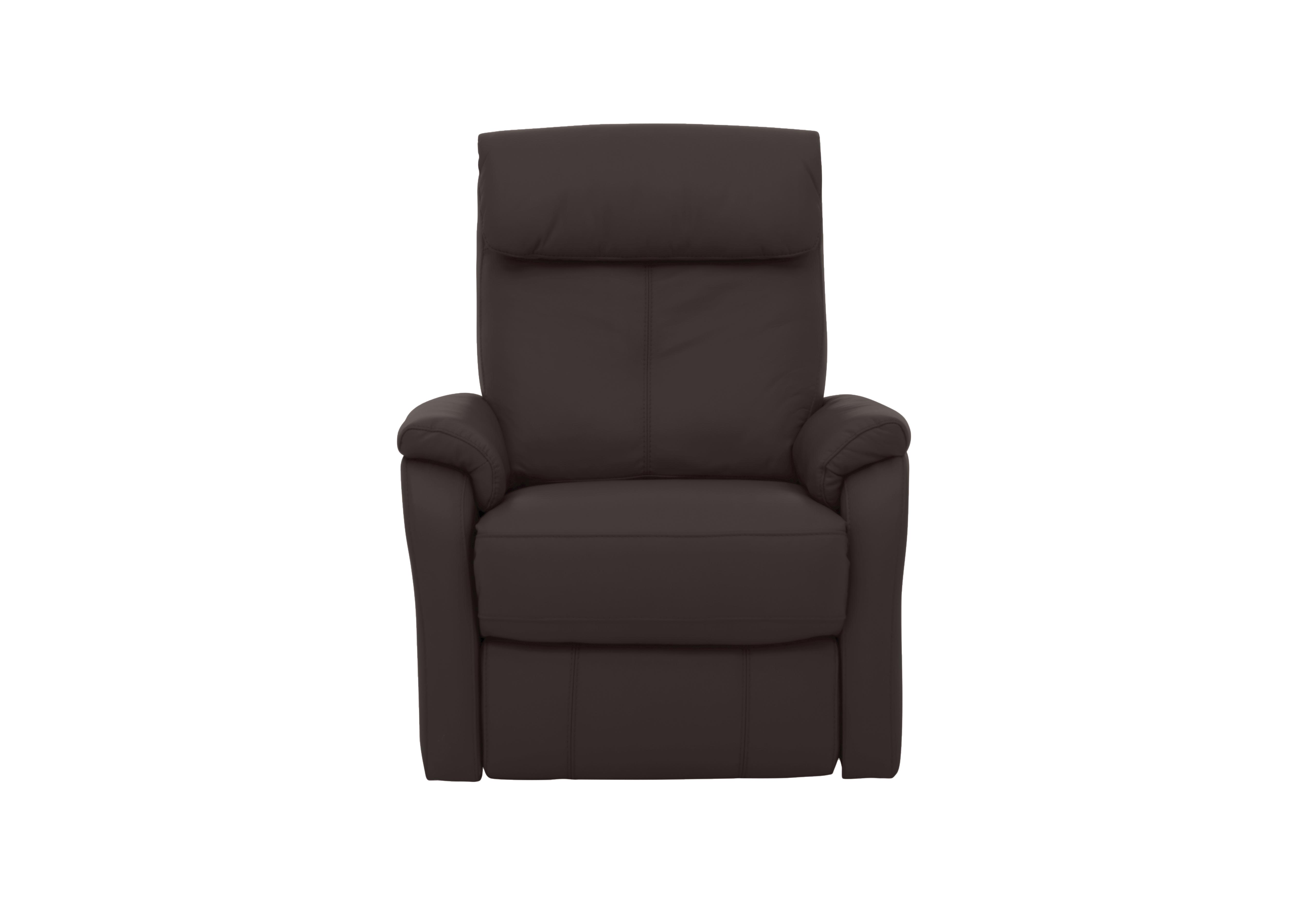 Rowan Leather Swivel Rocker Recliner Armchair in An-727b Dark Brown on Furniture Village