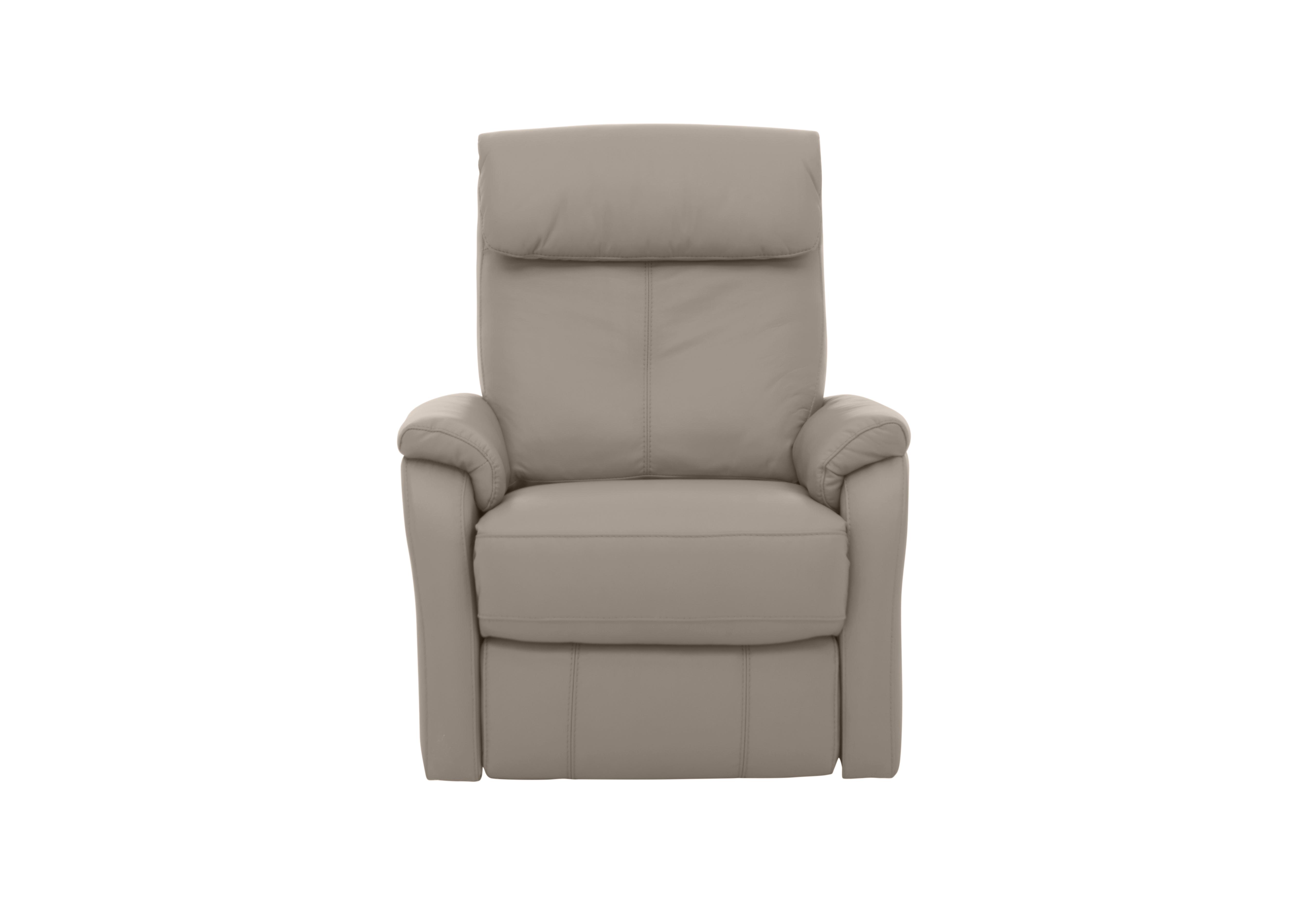 Rowan Leather Swivel Rocker Recliner Armchair in An-946b Silver Grey on Furniture Village