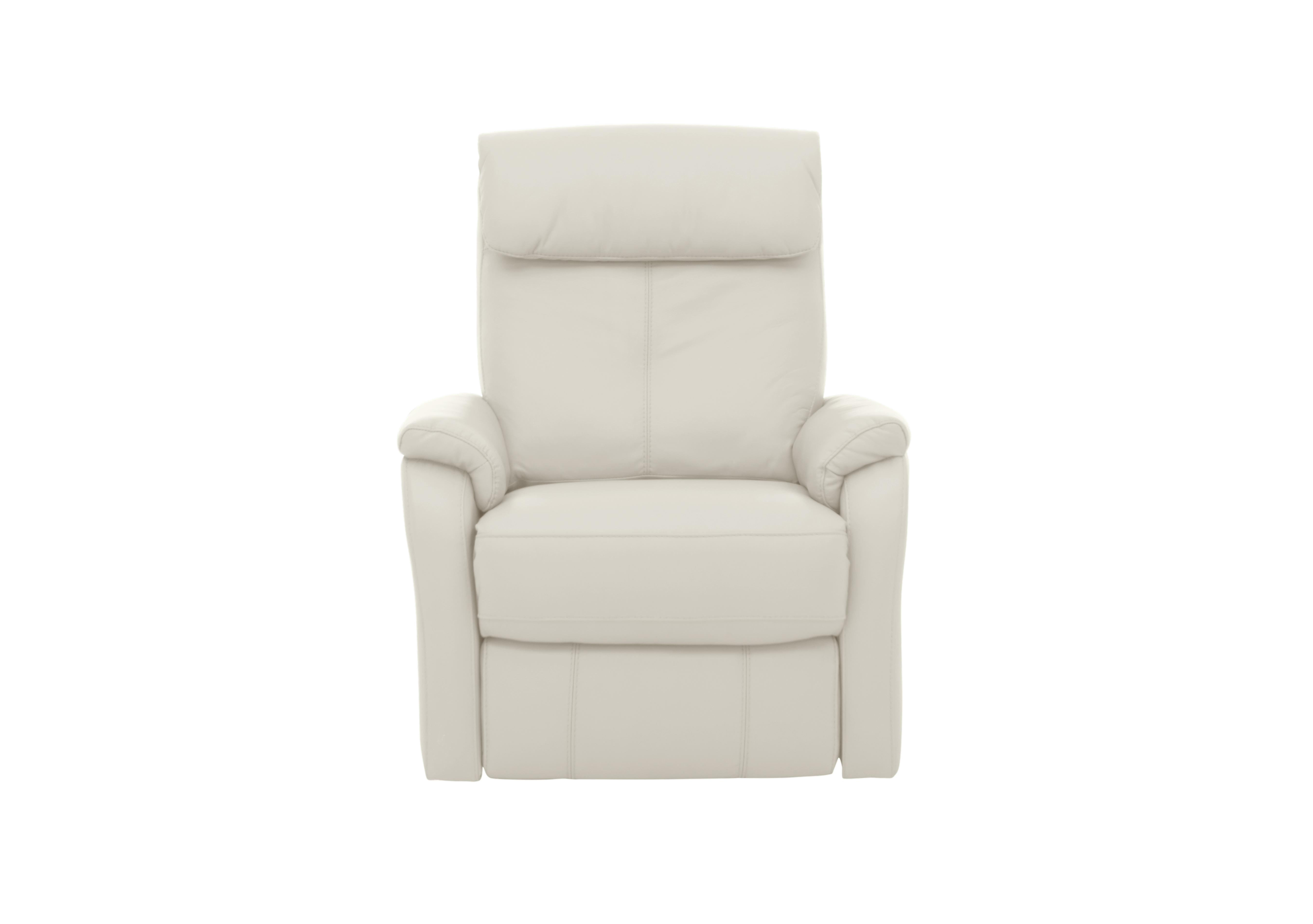 Rowan Leather Swivel Rocker Recliner Armchair in Bv-156e Frost on Furniture Village