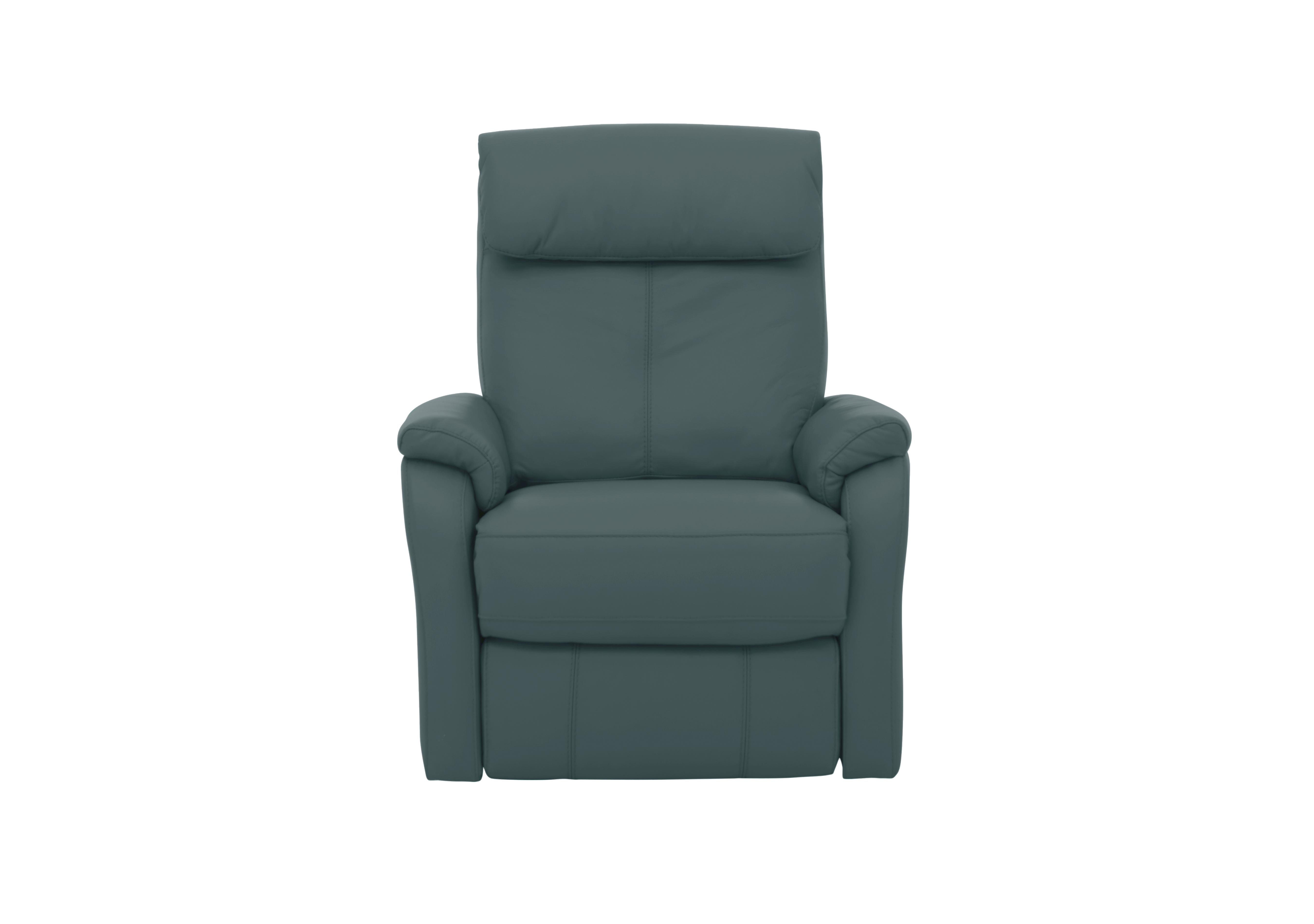 Rowan Leather Swivel Rocker Recliner Armchair in Bv-301e Lake Green on Furniture Village