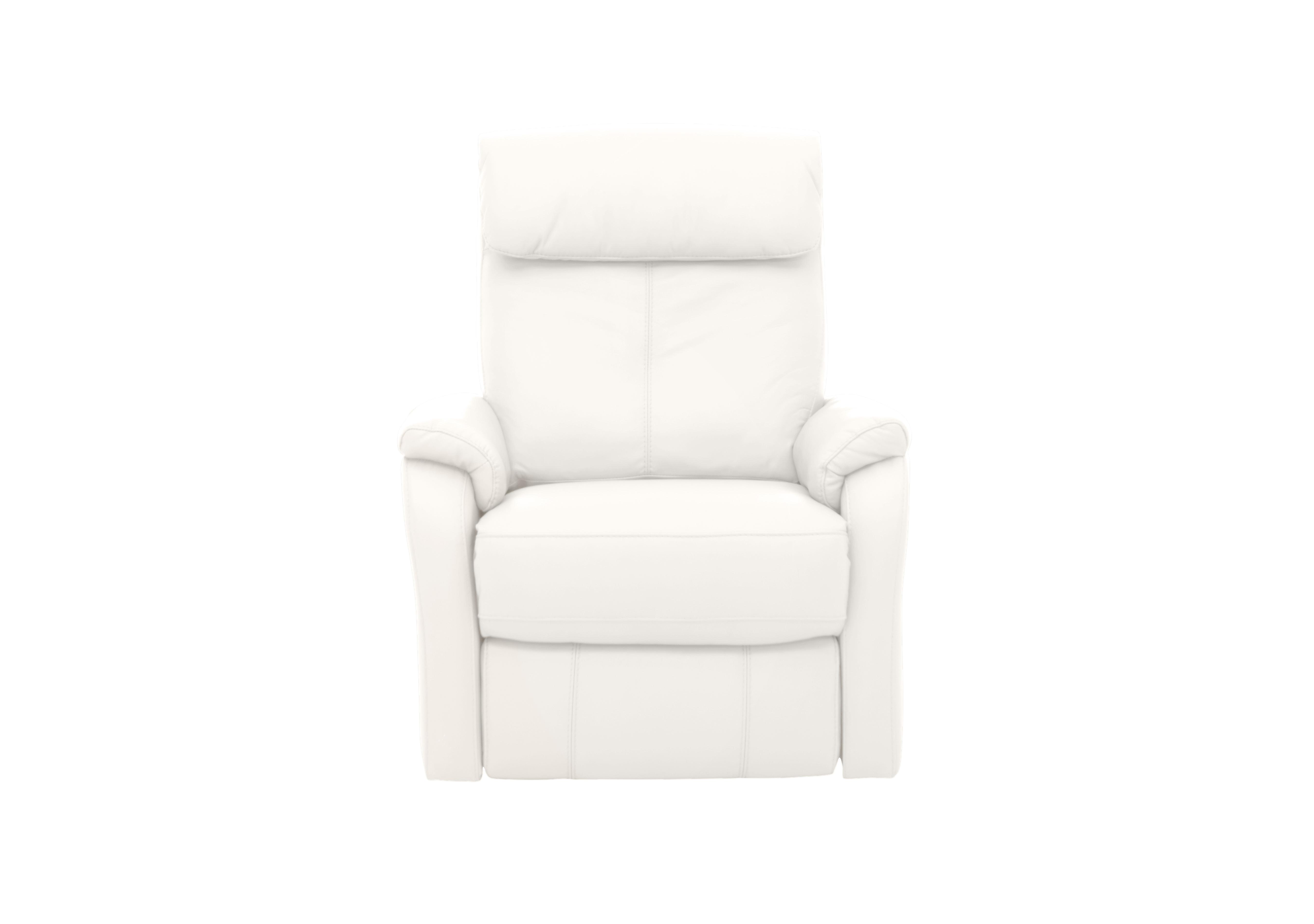 Rowan Leather Swivel Rocker Recliner Armchair in Bv-744d Star White on Furniture Village