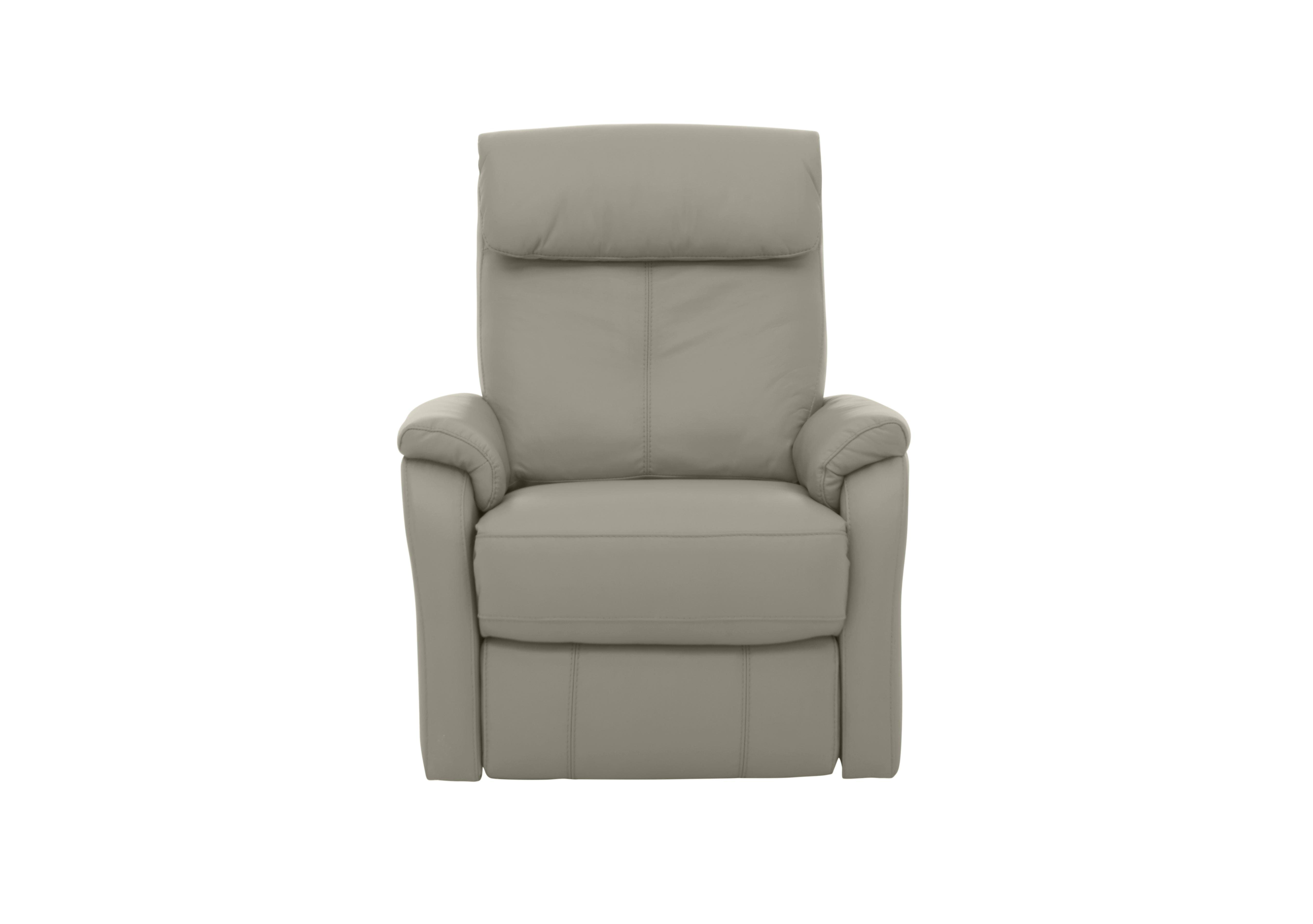 Rowan Leather Swivel Rocker Recliner Armchair in Bv-946b Silver Grey on Furniture Village