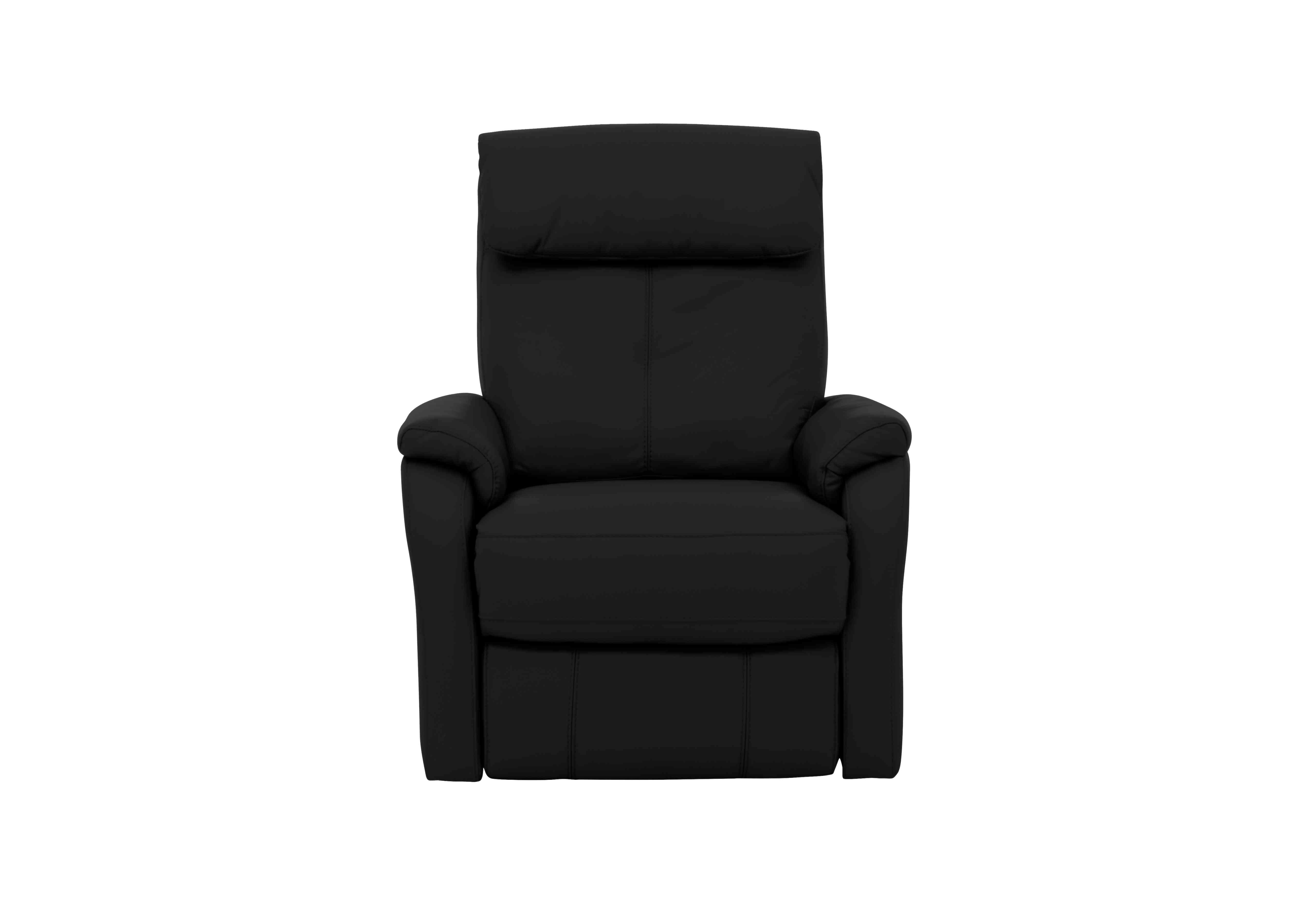 Rowan Leather Swivel Rocker Recliner Armchair in Nc-023c Black on Furniture Village