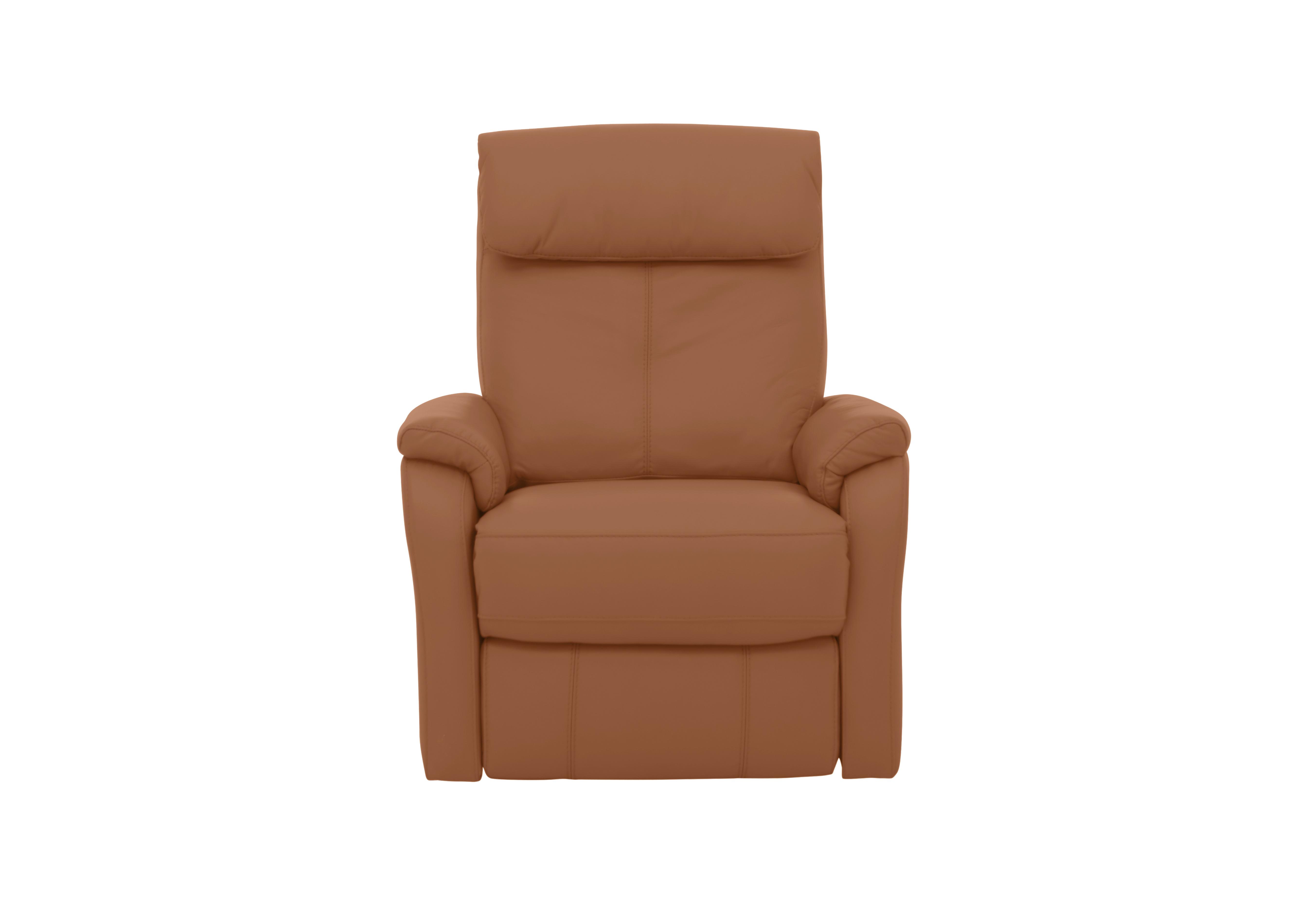 Rowan Leather Swivel Rocker Recliner Armchair in Nc-334e Pecan Brown on Furniture Village