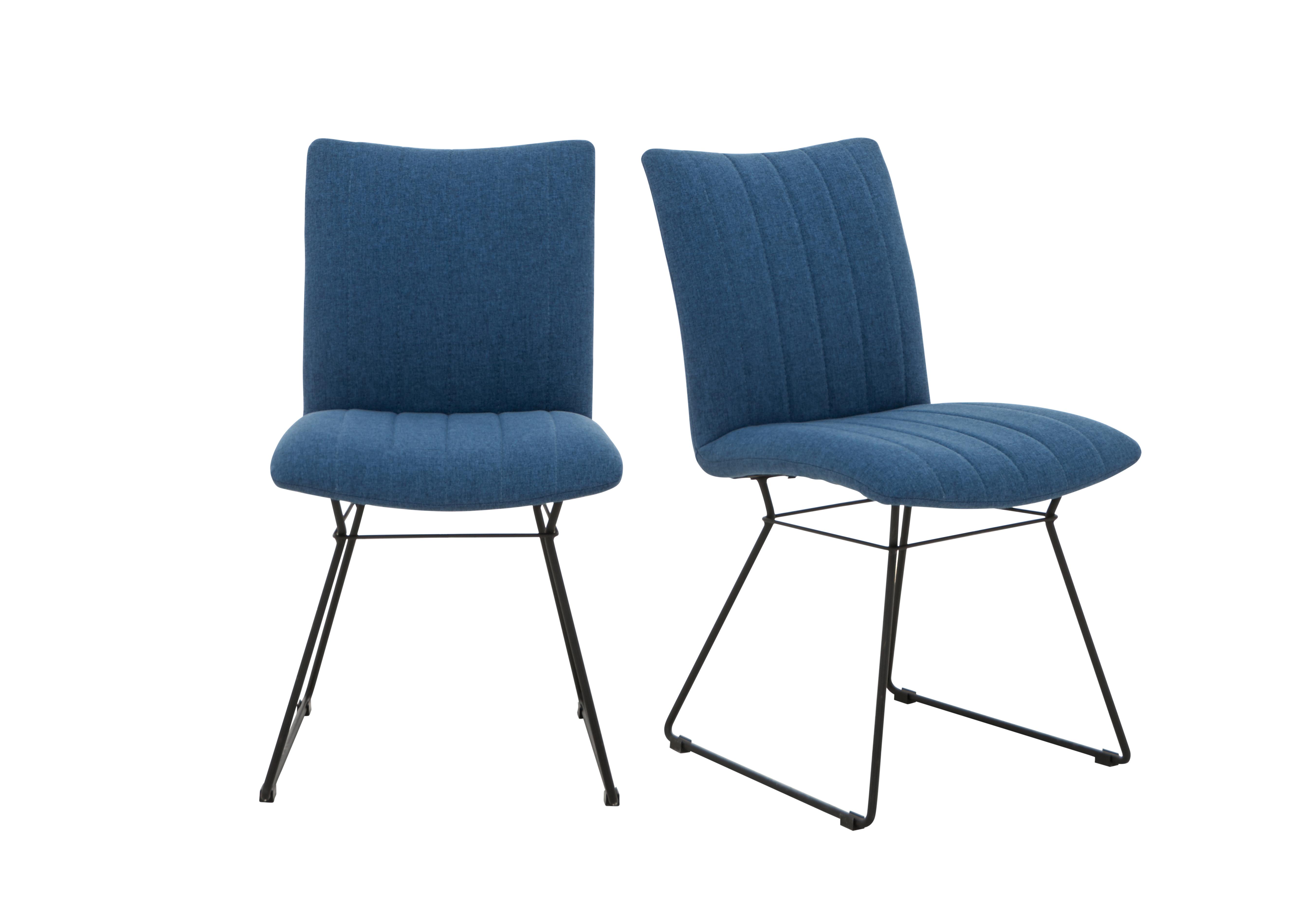 Ace Pair of Dining Chairs in Blue on Furniture Village