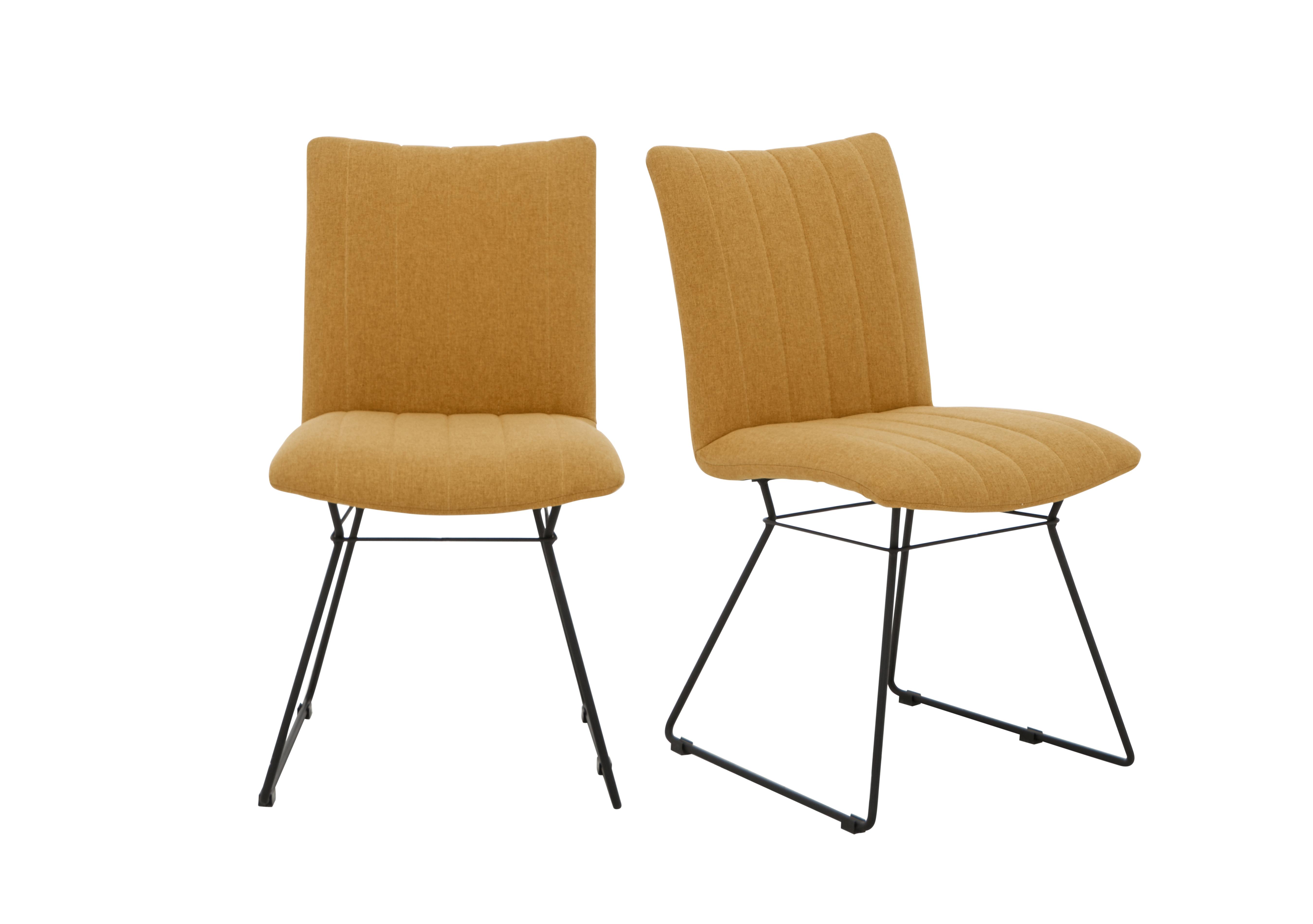 Ace Pair of Dining Chairs in Yellow on Furniture Village