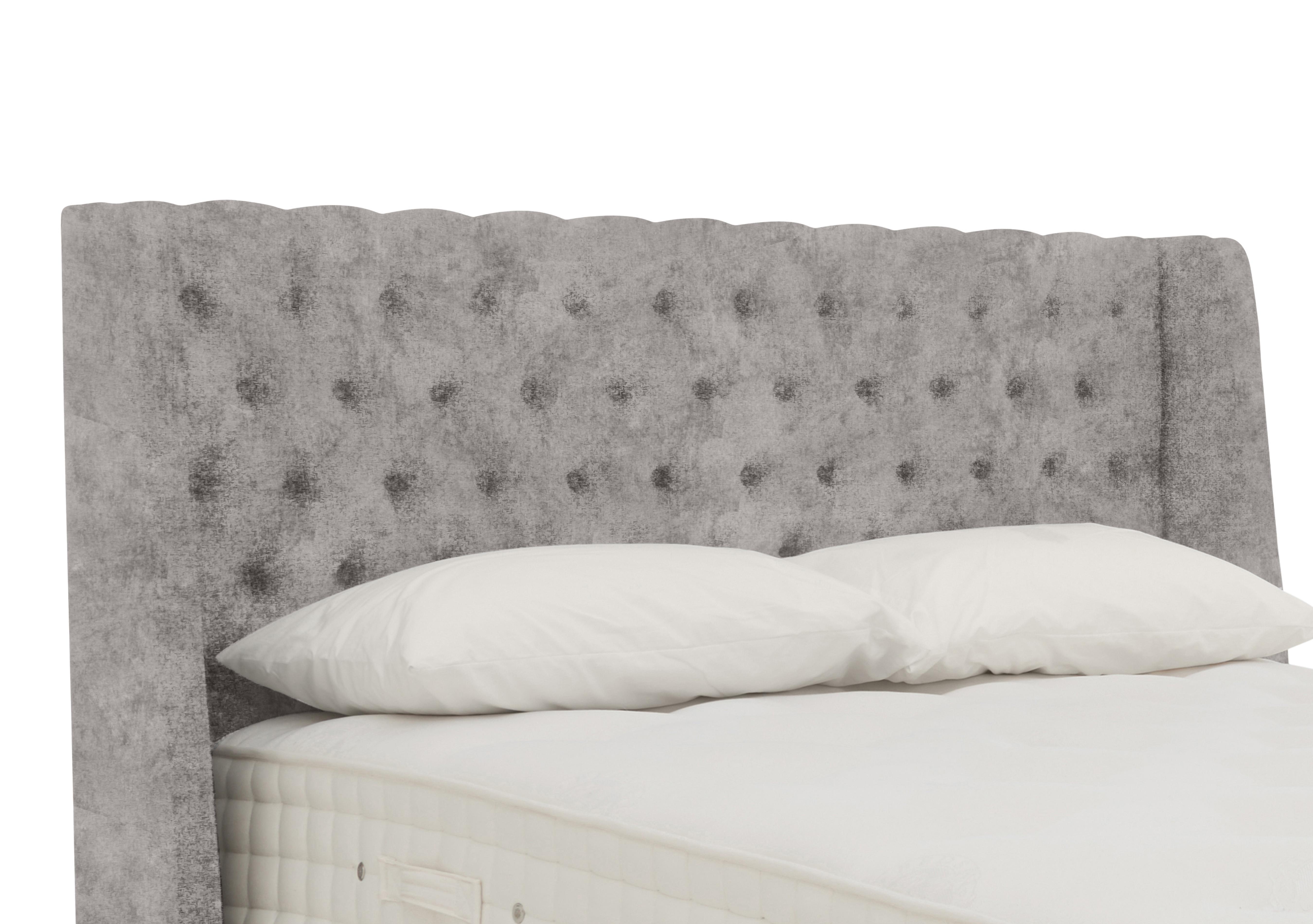 Bespoke Kingshill Floor Standing Headboard in Daytona Silver on Furniture Village