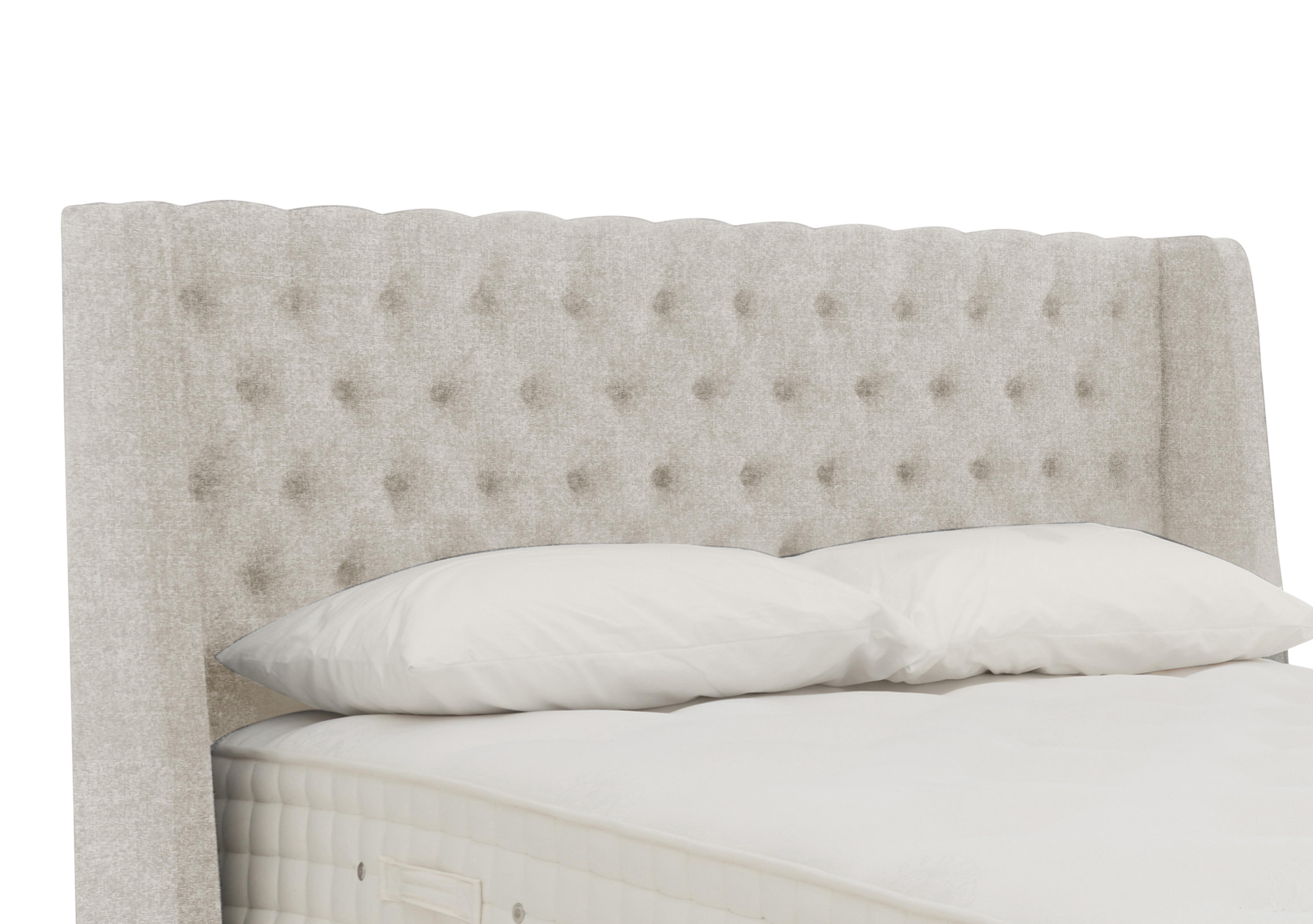 Bespoke Kingshill Floor Standing Headboard in Imperio 903 Stone on Furniture Village