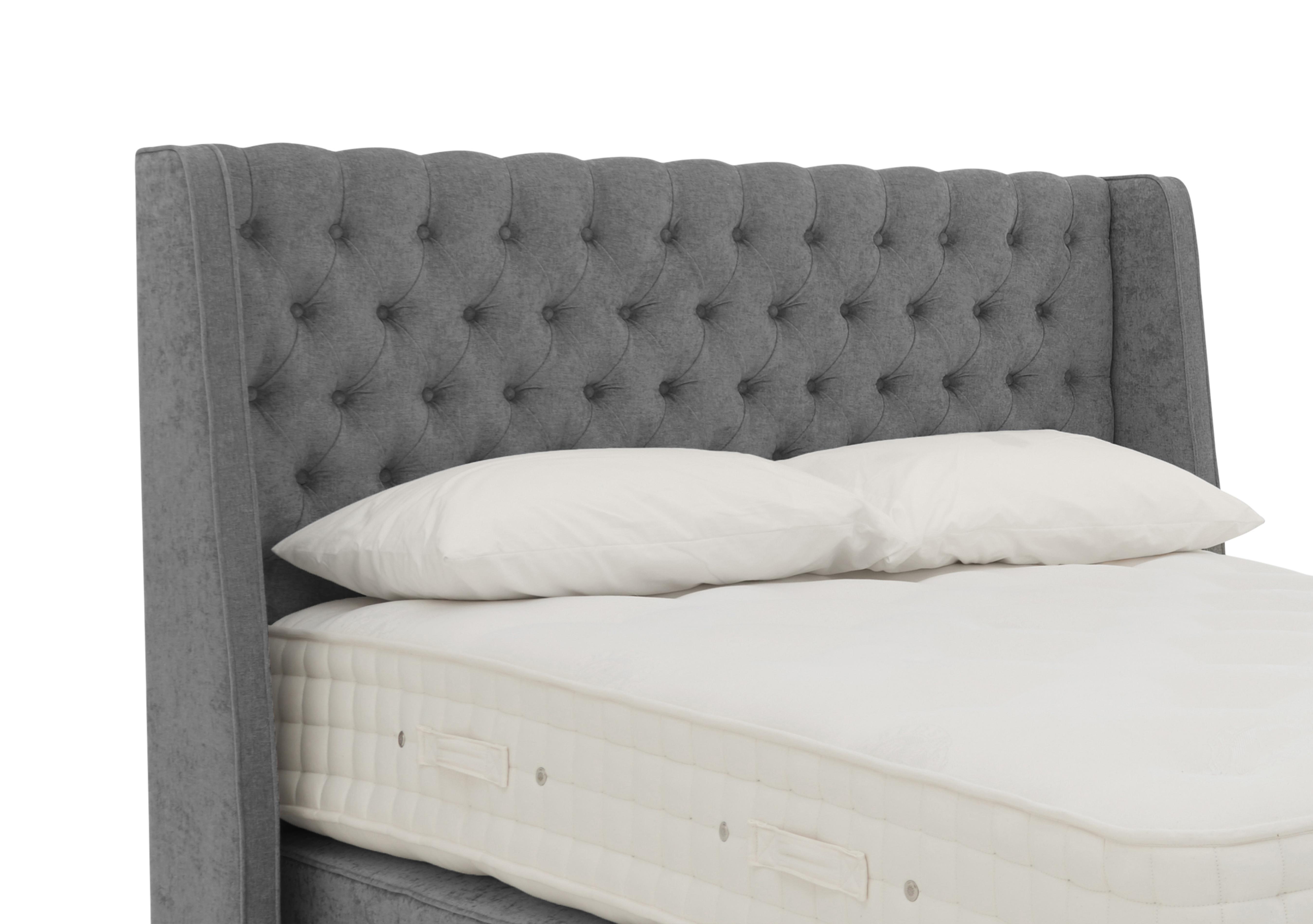 Bespoke Kingshill Floor Standing Headboard in Premium 805 Pewter Haze on Furniture Village