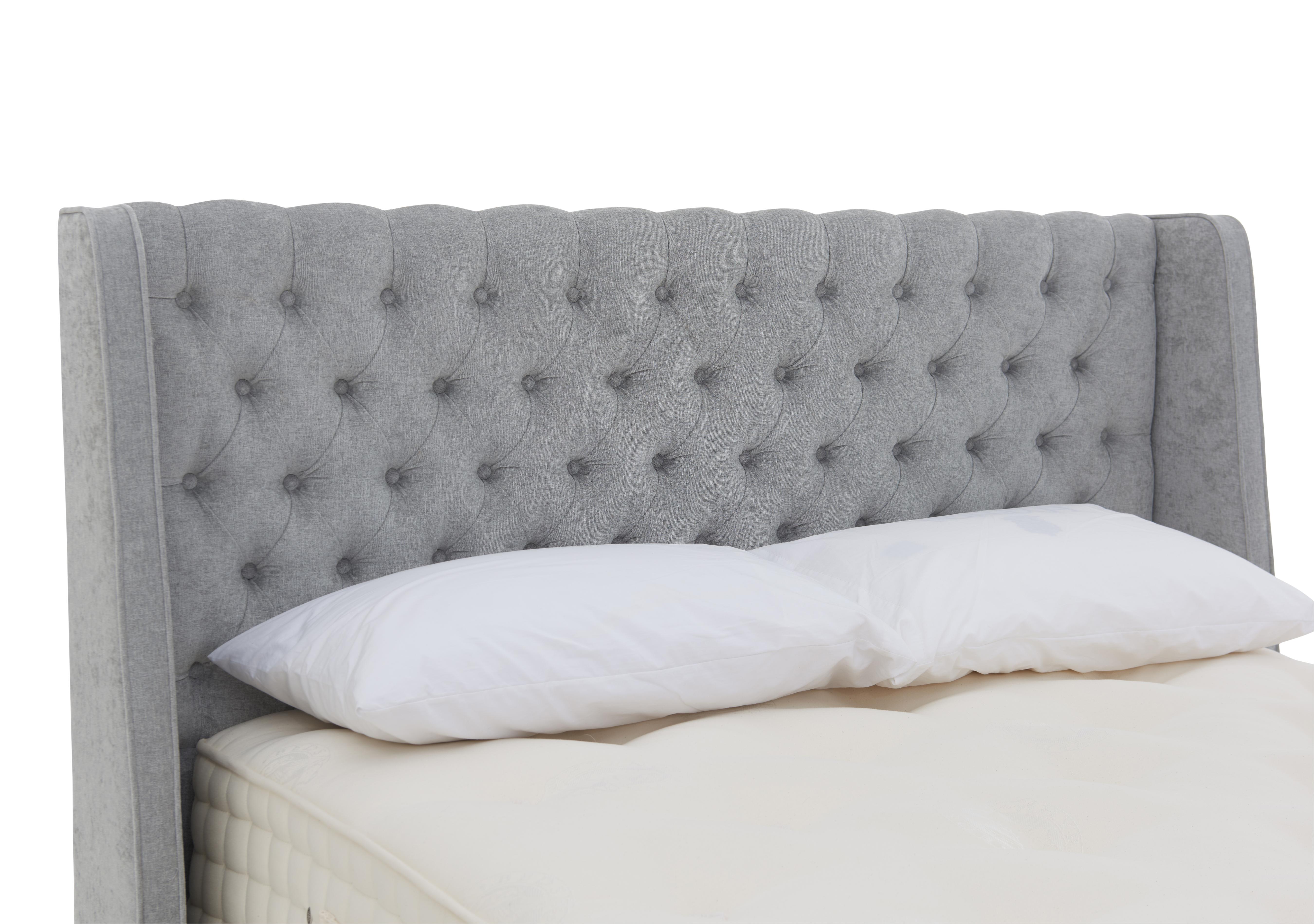 Bespoke Kingshill Floor Standing Headboard in Premium 806 Simply Zinc on Furniture Village