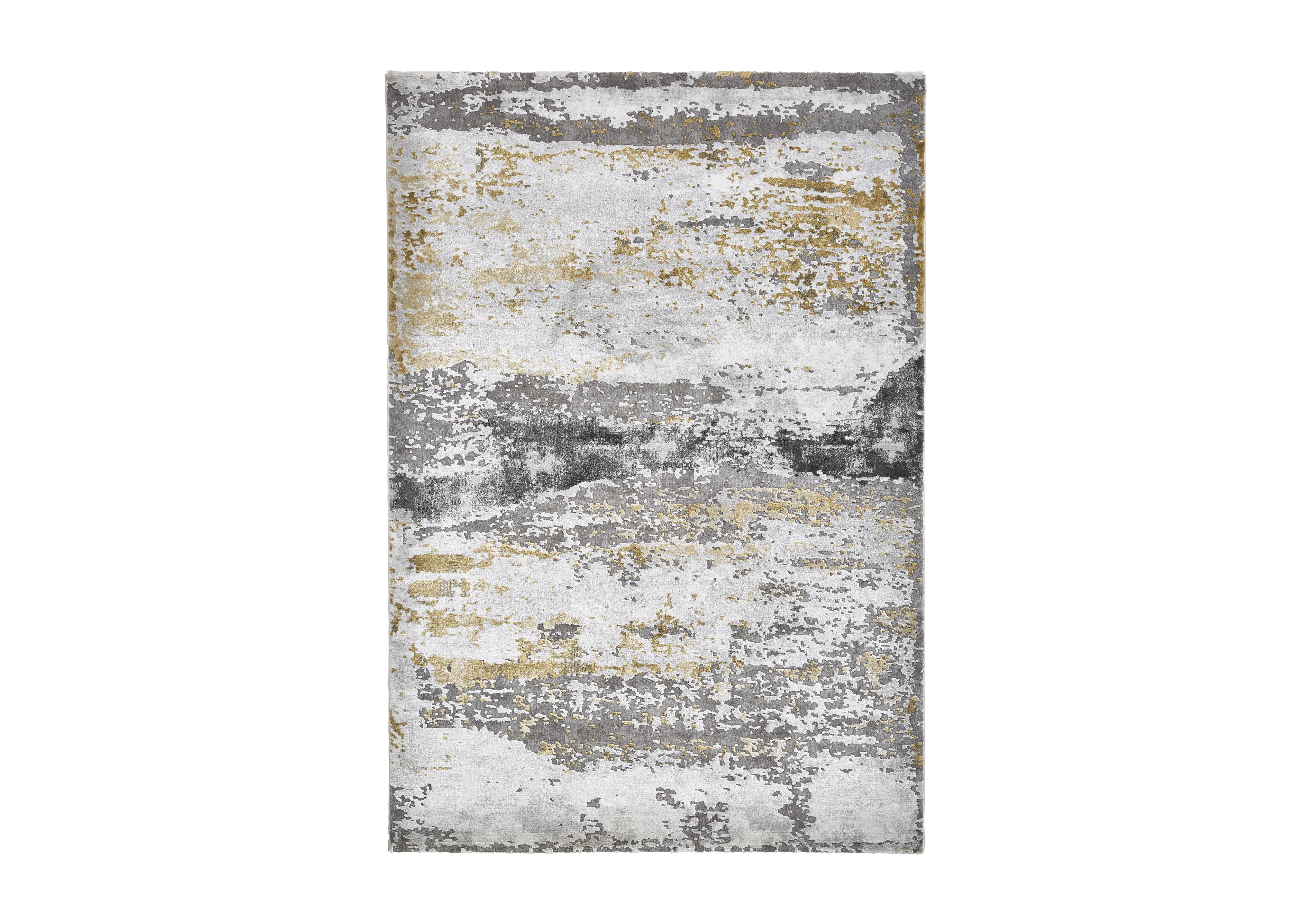 Arlo Rug in Grey/Ochre on Furniture Village