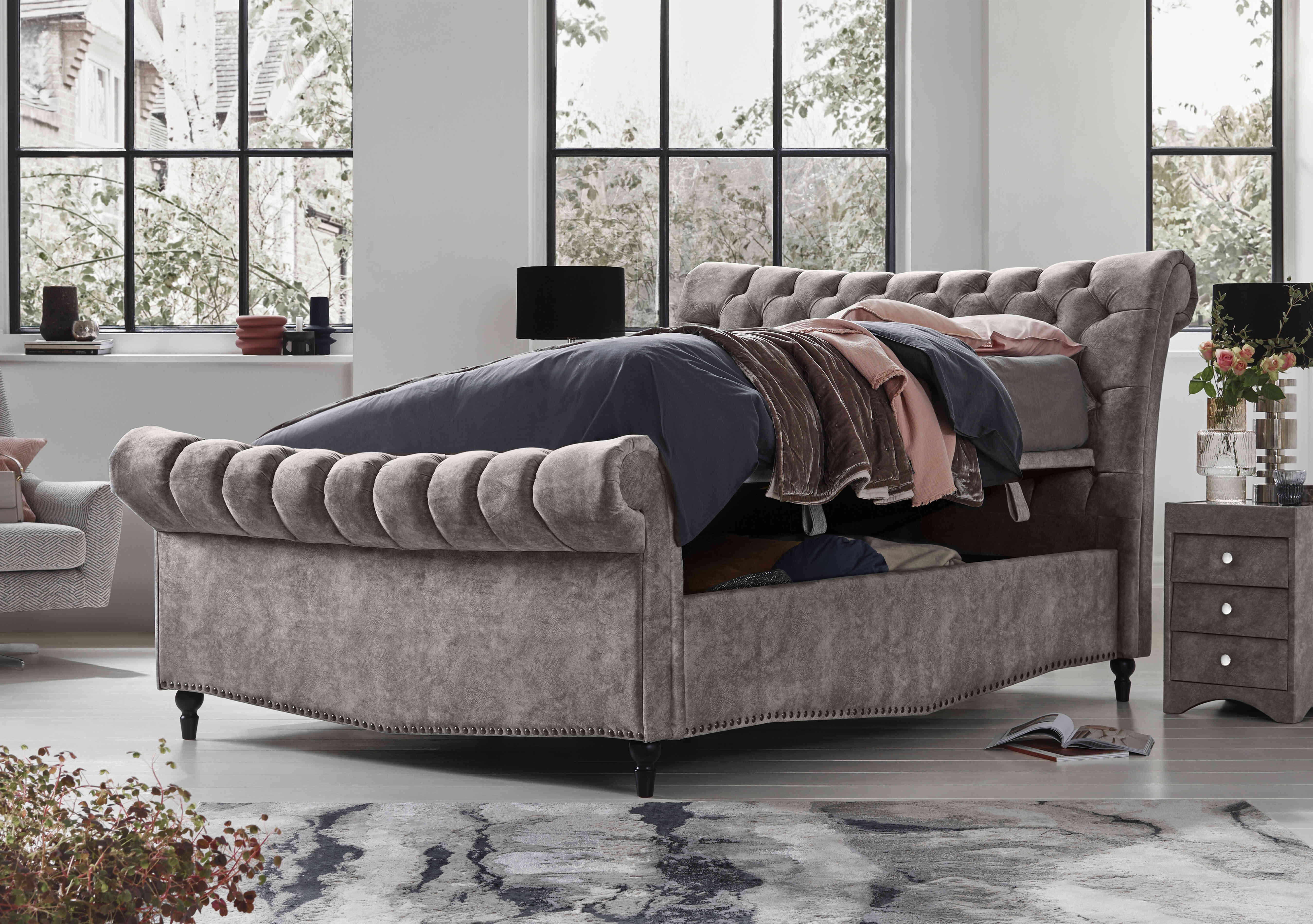 Aurora Side Lift Ottoman Bed Frame in  on Furniture Village