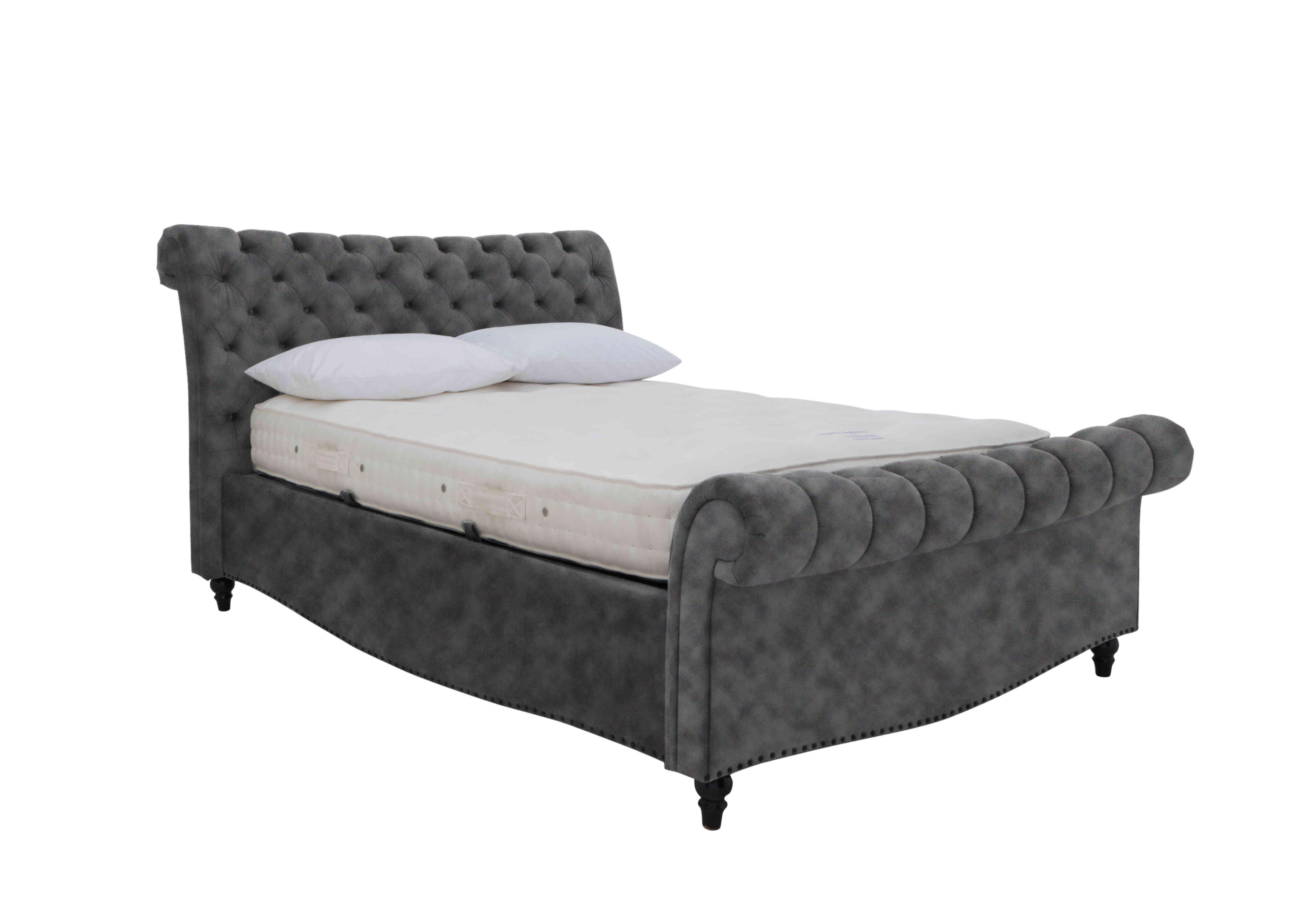 Aurora Side Lift Ottoman Bed Frame in Dapple Mink on Furniture Village