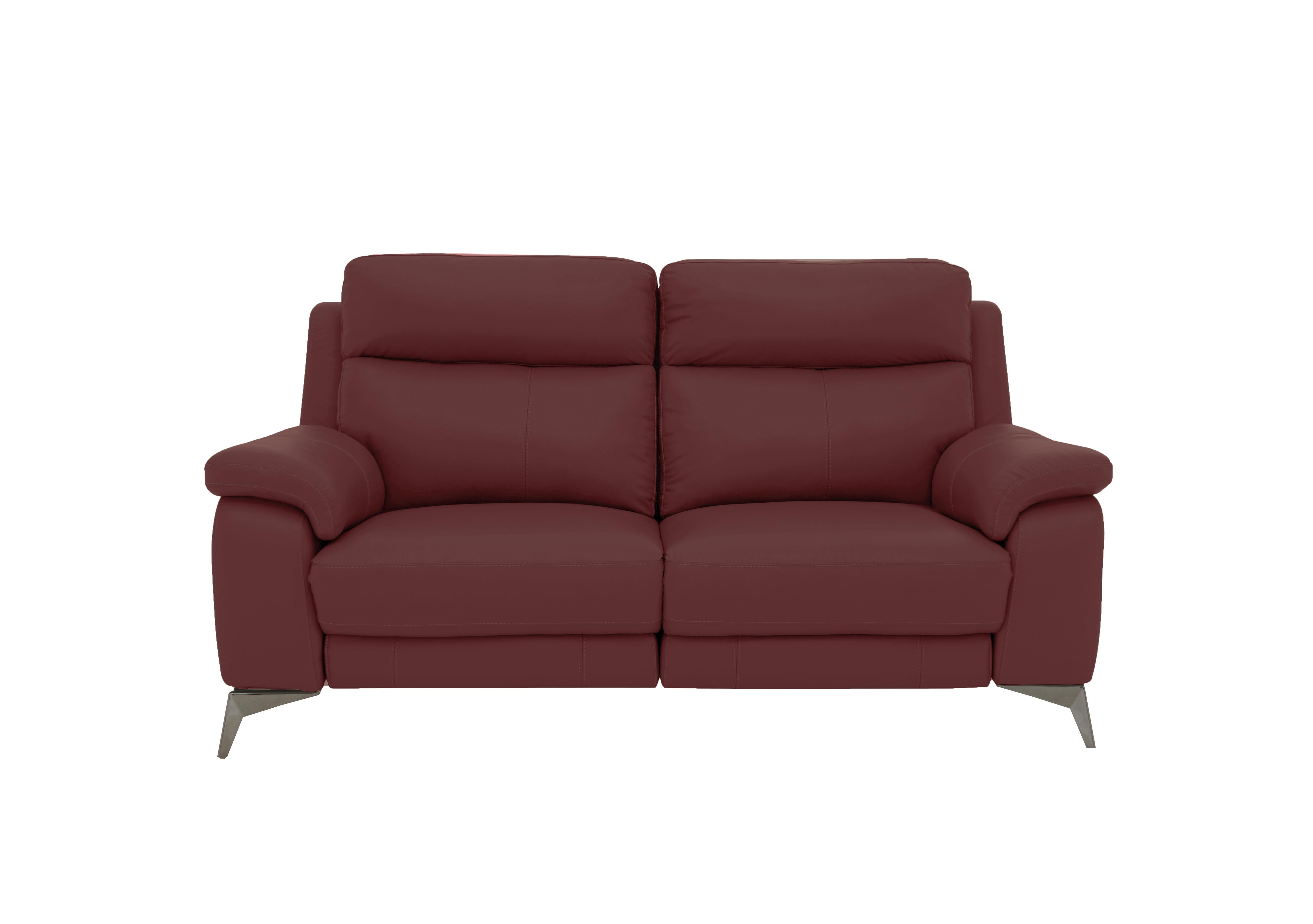 Missouri 2 Seater Leather Sofa in Bv-035c Deep Red on Furniture Village