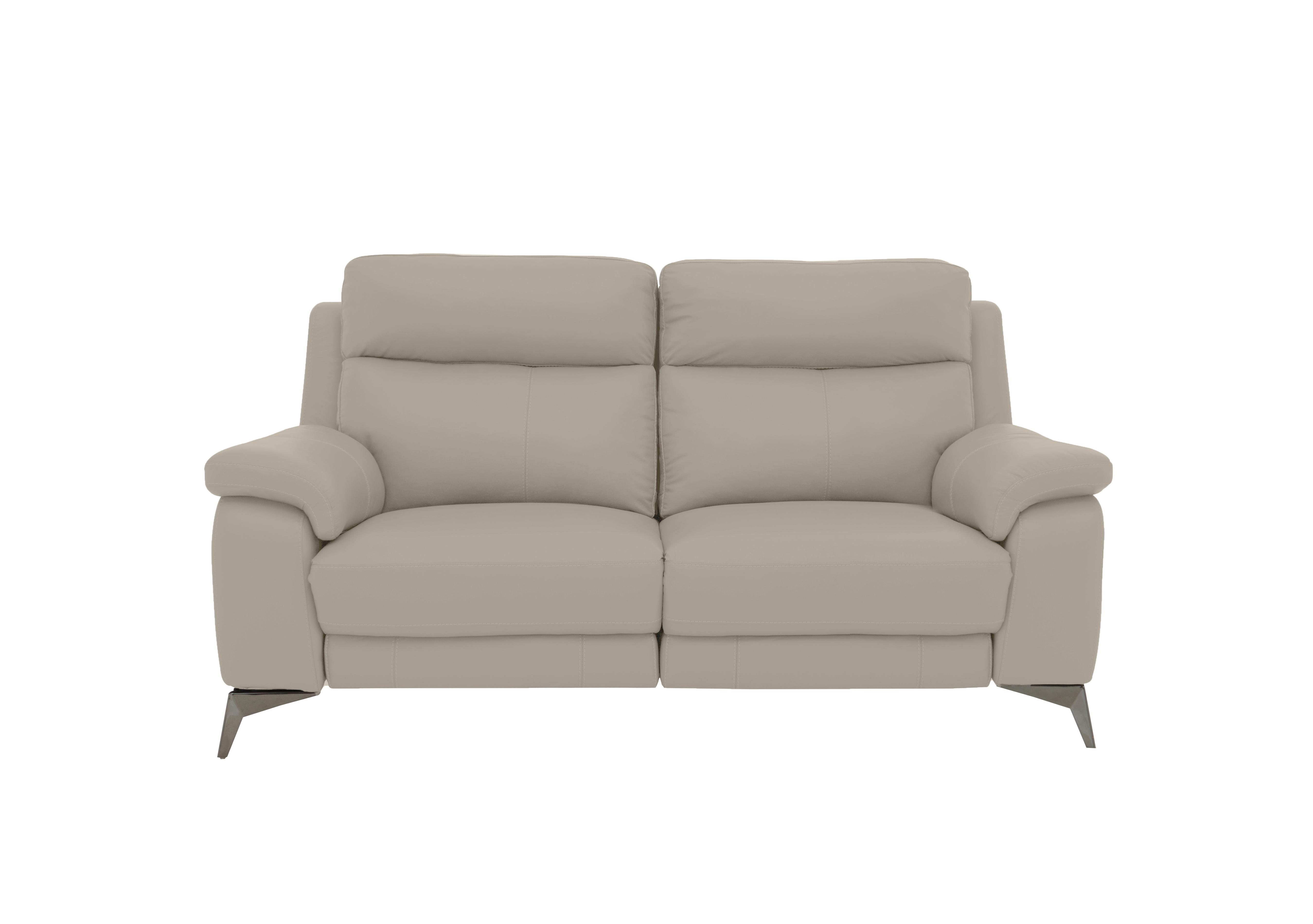 Missouri 2 Seater Leather Sofa in Bv-946b Silver Grey on Furniture Village