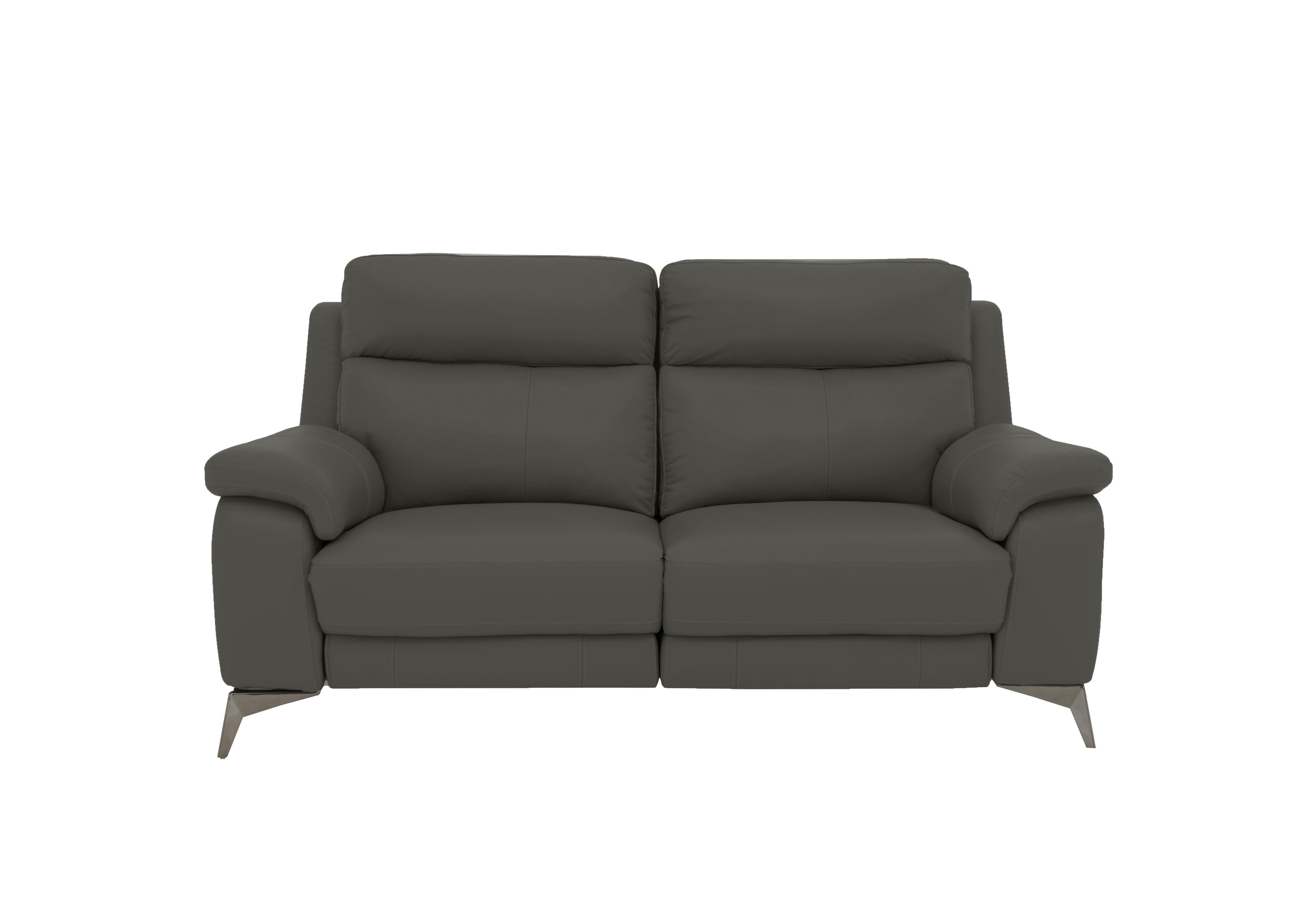 Missouri 2 Seater Leather Sofa in Nc-088e Charcoal Grey on Furniture Village