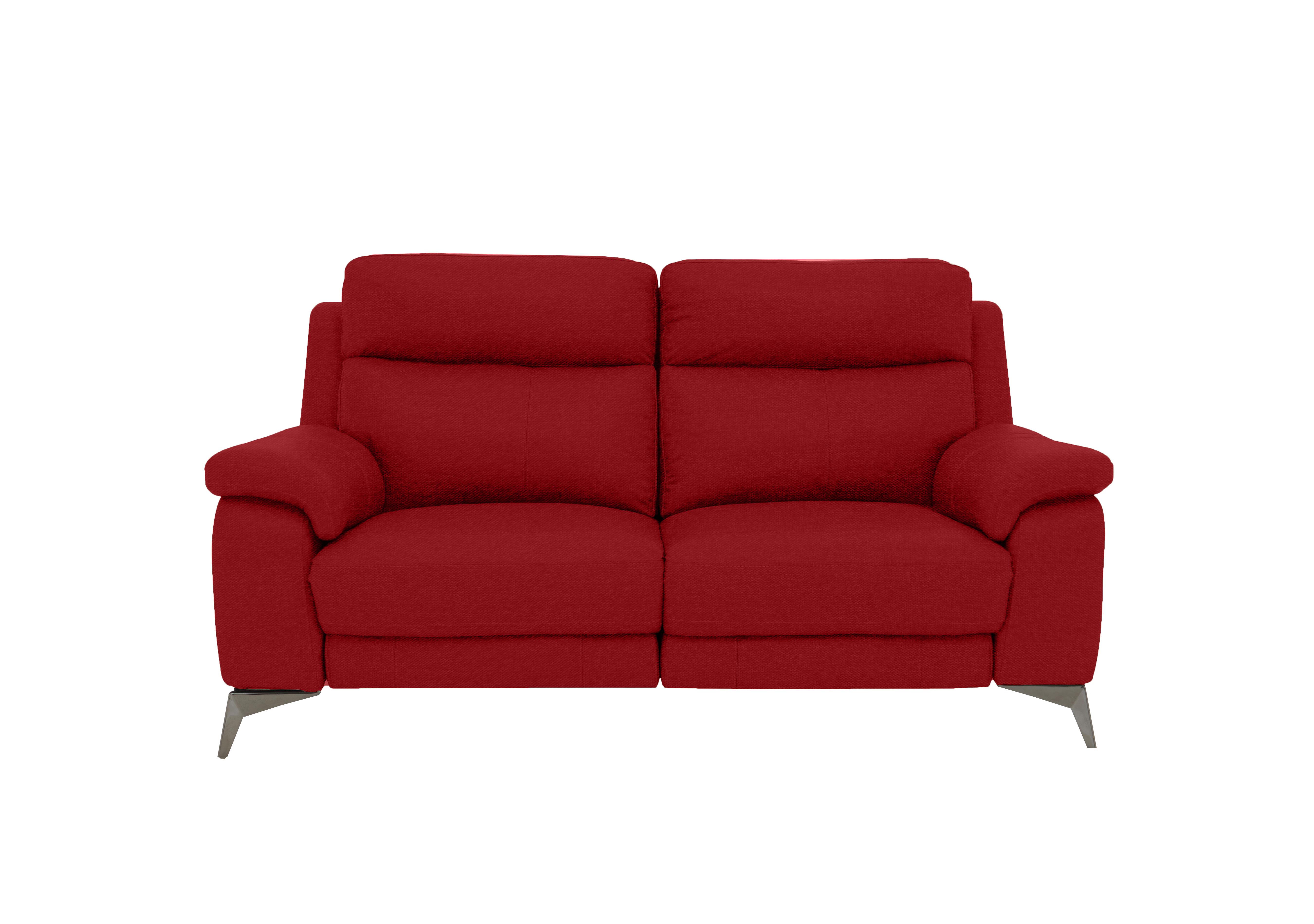 Missouri 2 Seater Fabric Recliner Sofa with Power Headrest in Fab-Blt-R29 Red on Furniture Village
