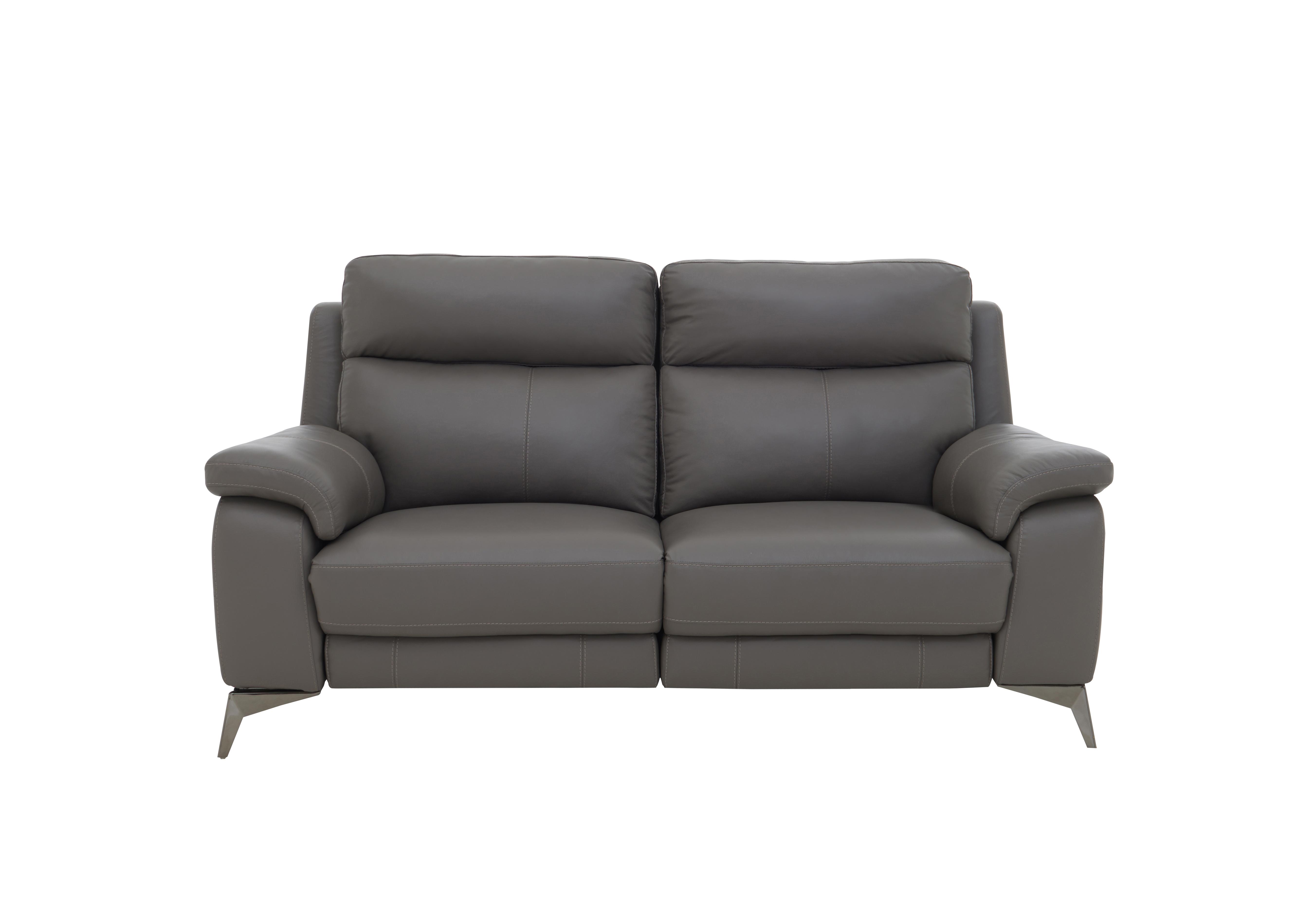 Missouri 2 Seater Leather Recliner Sofa with Power Headrest in Bv-042e Elephant on Furniture Village
